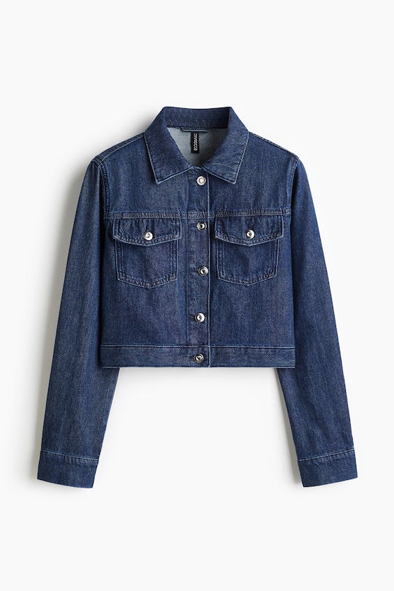 Женские куртки H&M Cropped Denim Jacket