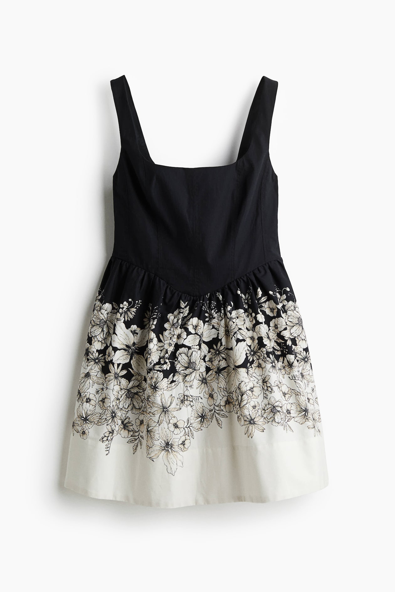 h&m floral dress black Brooke Square Neck Maxi Dress Black | Wedding Guest Dress | Square Neck main image 0