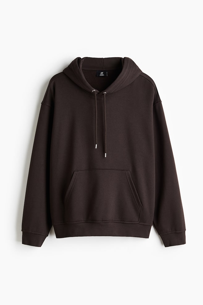 Loose Fit Hoodie - Dark brown/Black/Dark gray/Light gray melange/Dark forest green/Navy blue/Light gray/Dark teal/Beige/Light blue/Light blue/White/Light beige/Dark khaki green/Eggplant/Dark gray - 1