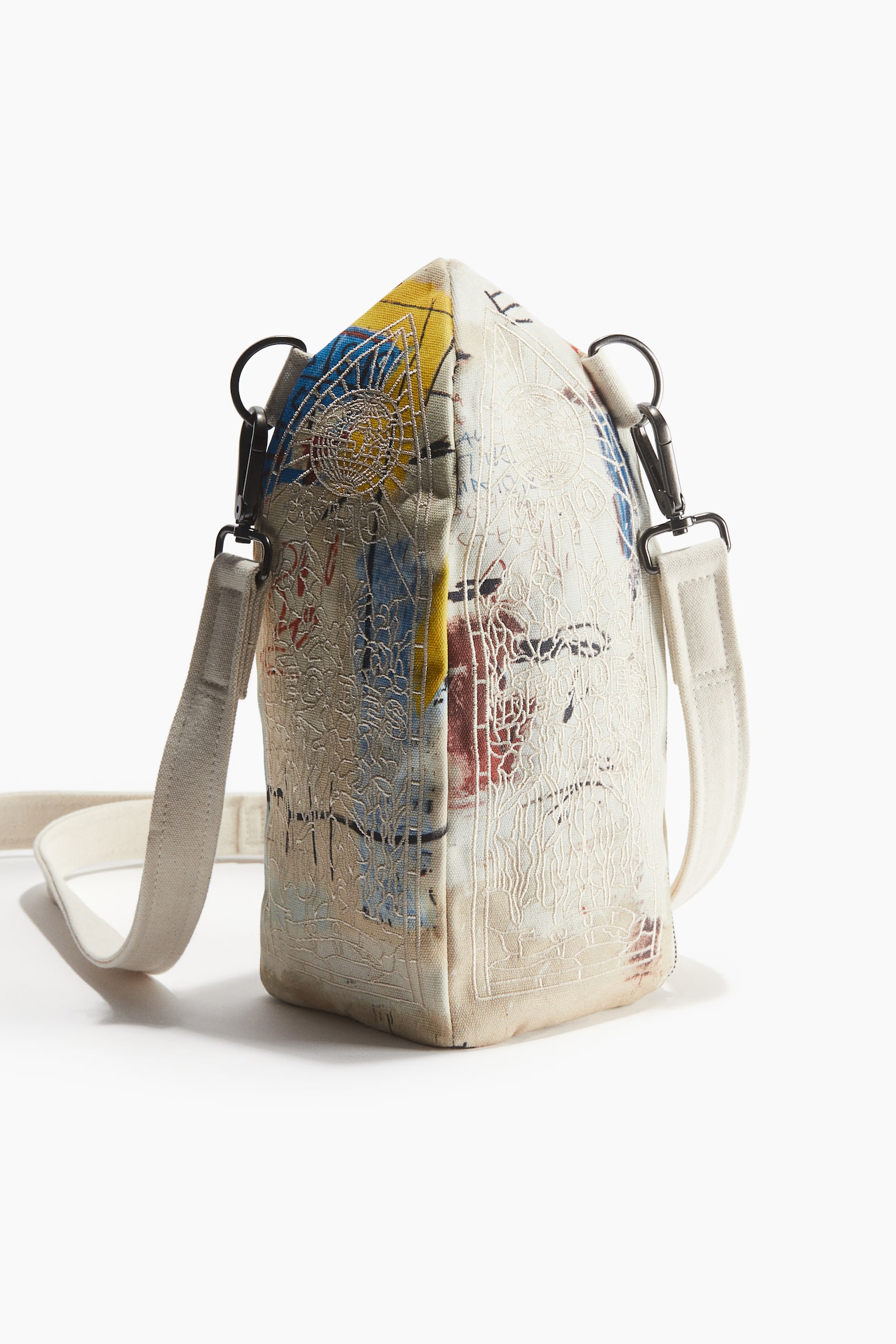 Canvas bottle bag - White/Basquiat - 6