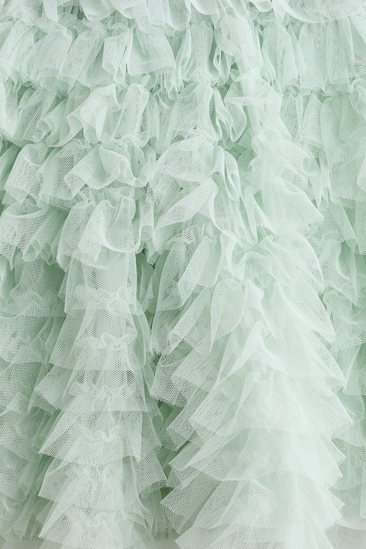 Flared-skirt dress - Light green/Pink/Glittery/White - 5