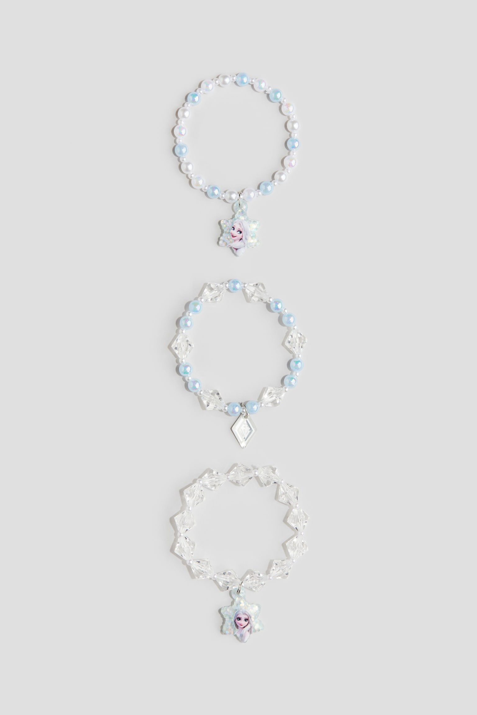 3-pack beaded bracelets - Light blue/Frozen - 1