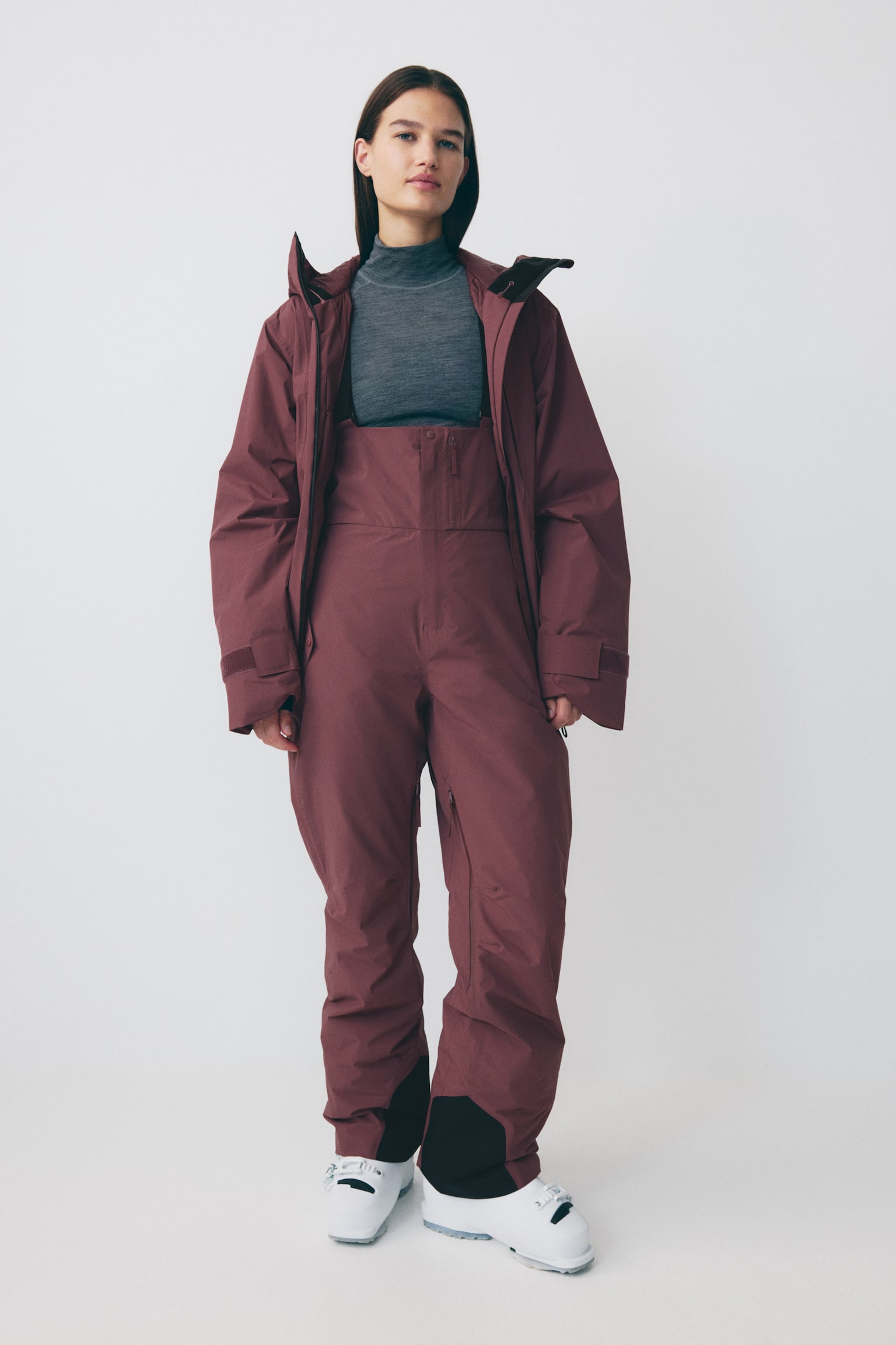 Ski trousers with ThermoMove™ - Dusty red/Black - 6