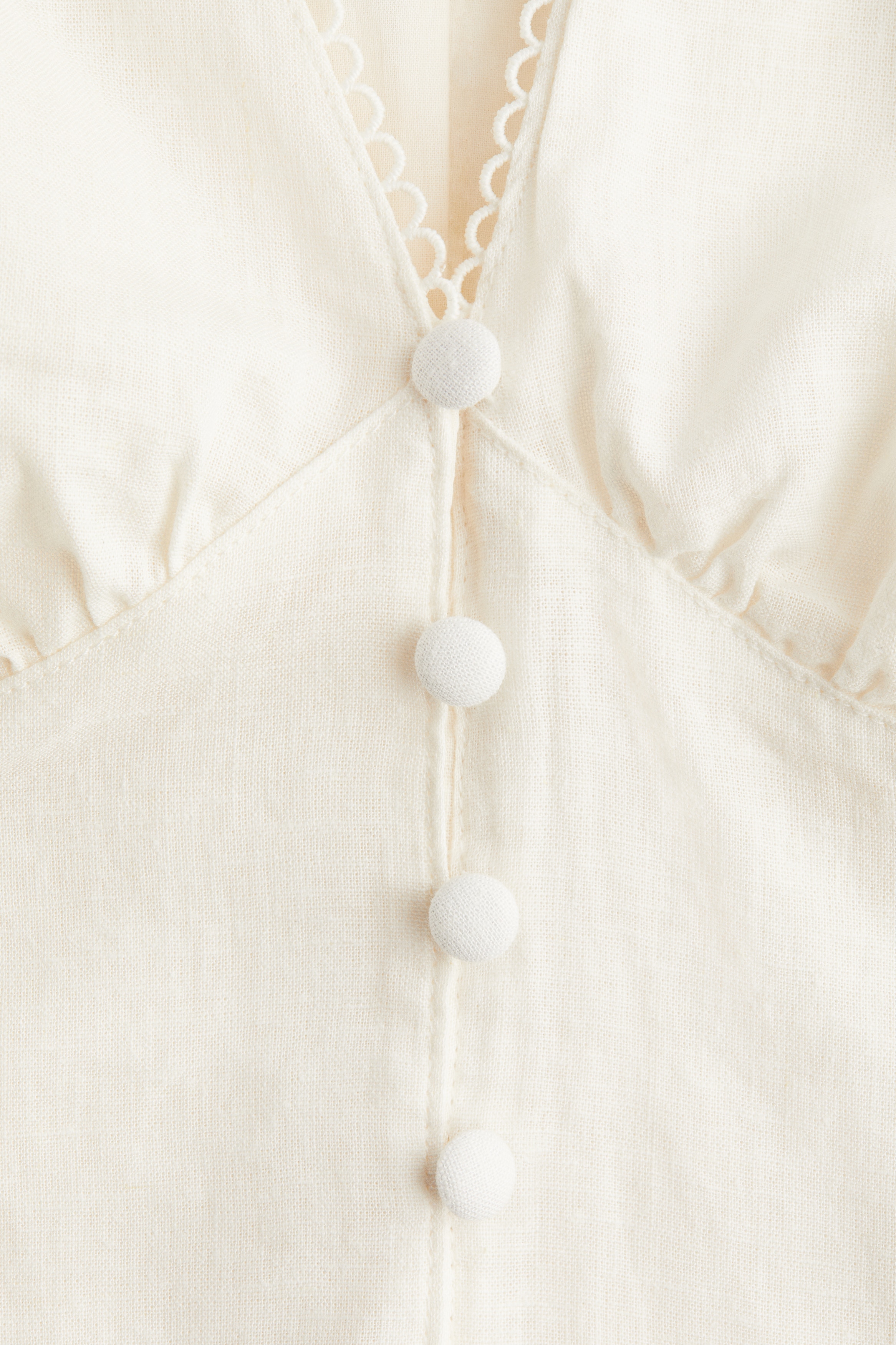 Linen-blend dress
