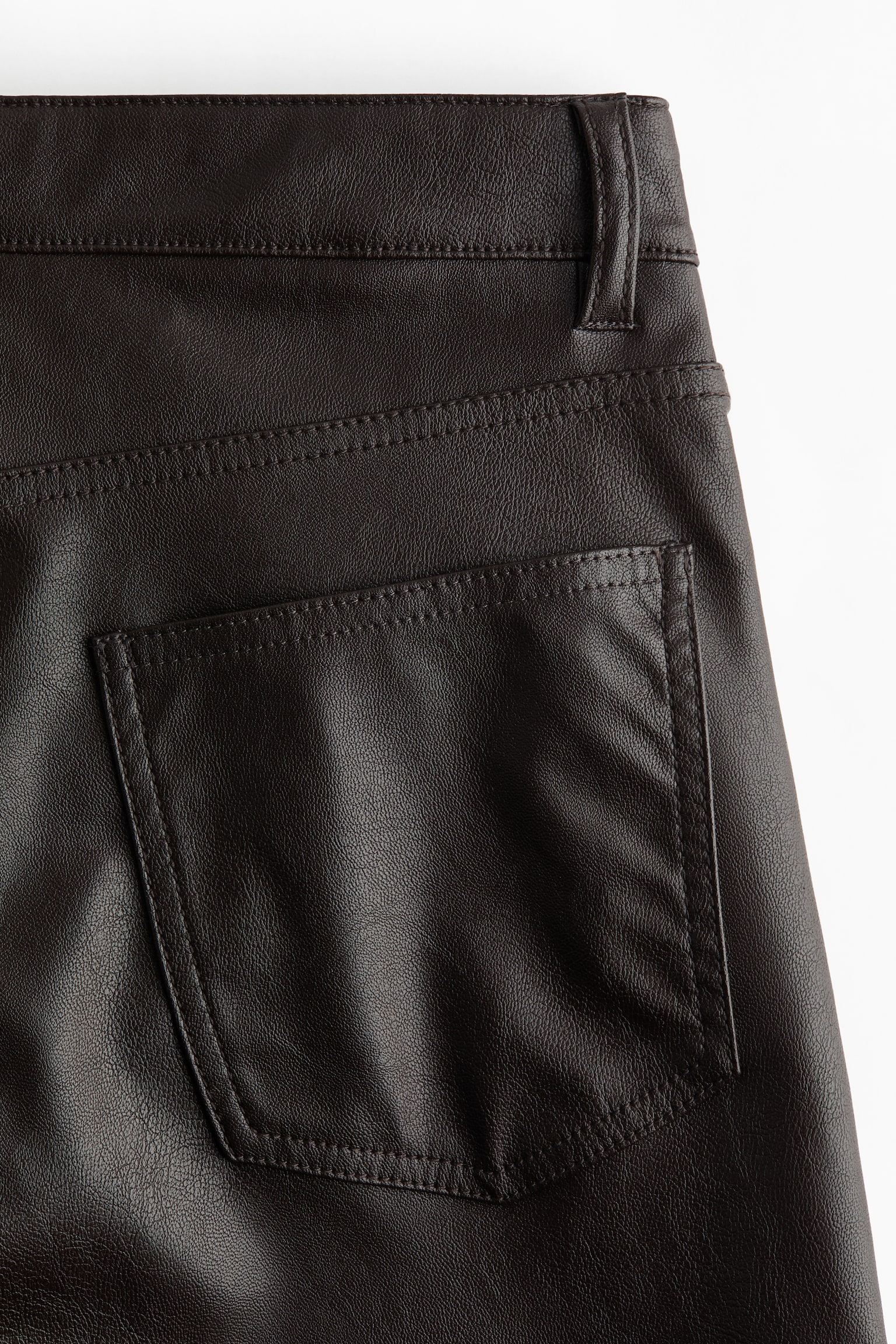 Barrel-leg coated trousers - Dark brown - 3