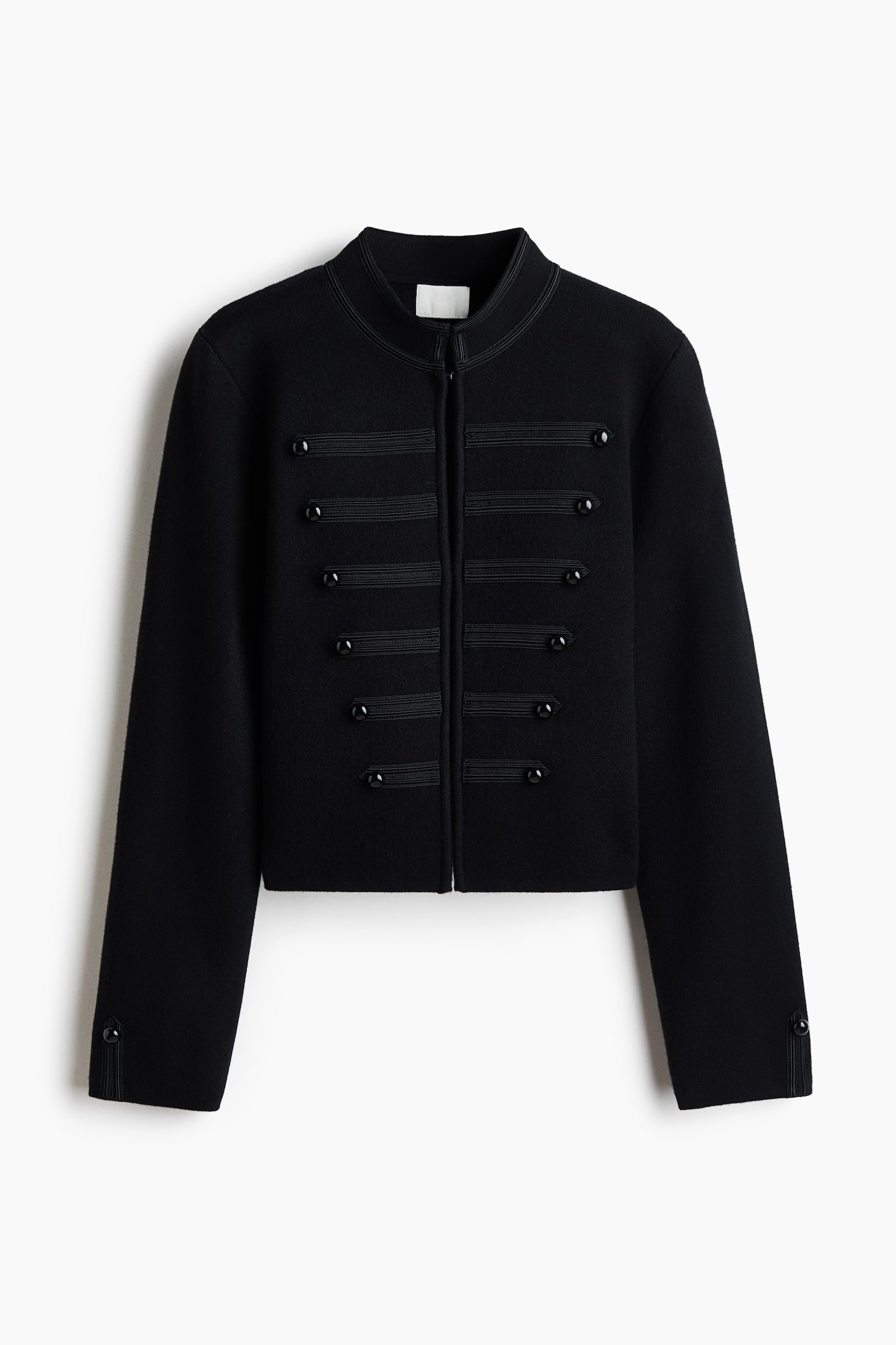 Button-detail knitted cardigan - Zwart