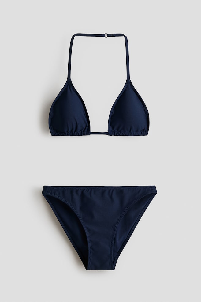 Maillot triangle deux pièces - Bleu marine/Bleu foncé/étoiles/Noir/Bleu/motif - 1