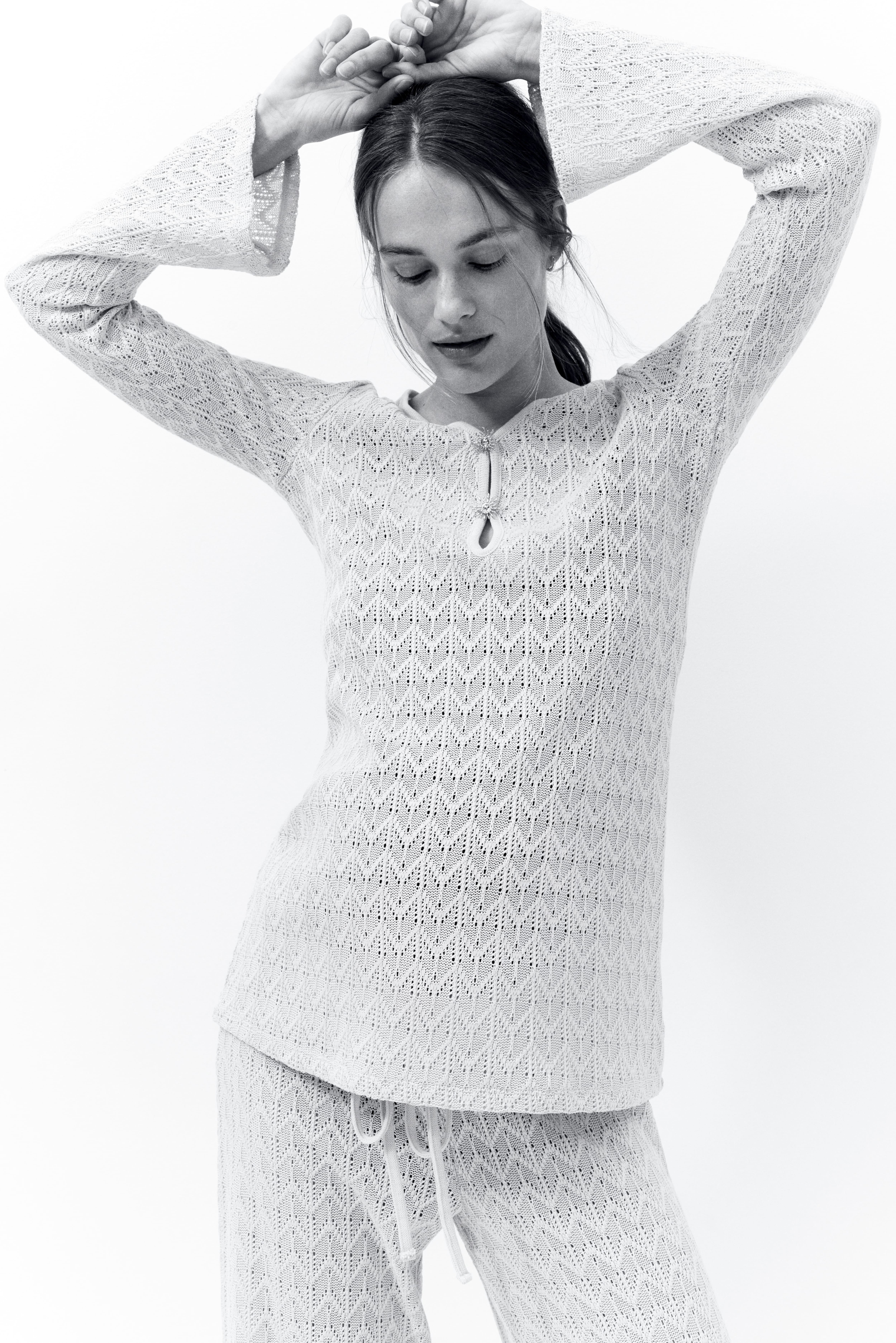 MAMA 2-Piece Pointelle-Knit Set