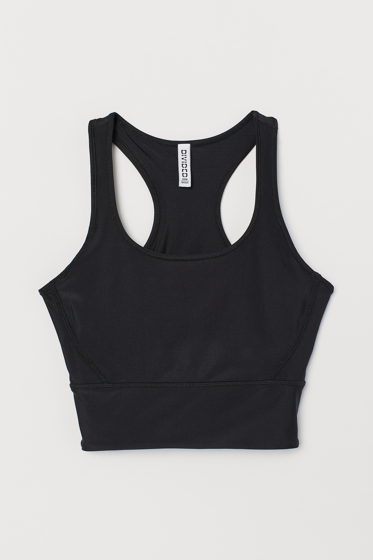 Cropped Tank Top - Sleeveless - Short - Black - Ladies | H&M US