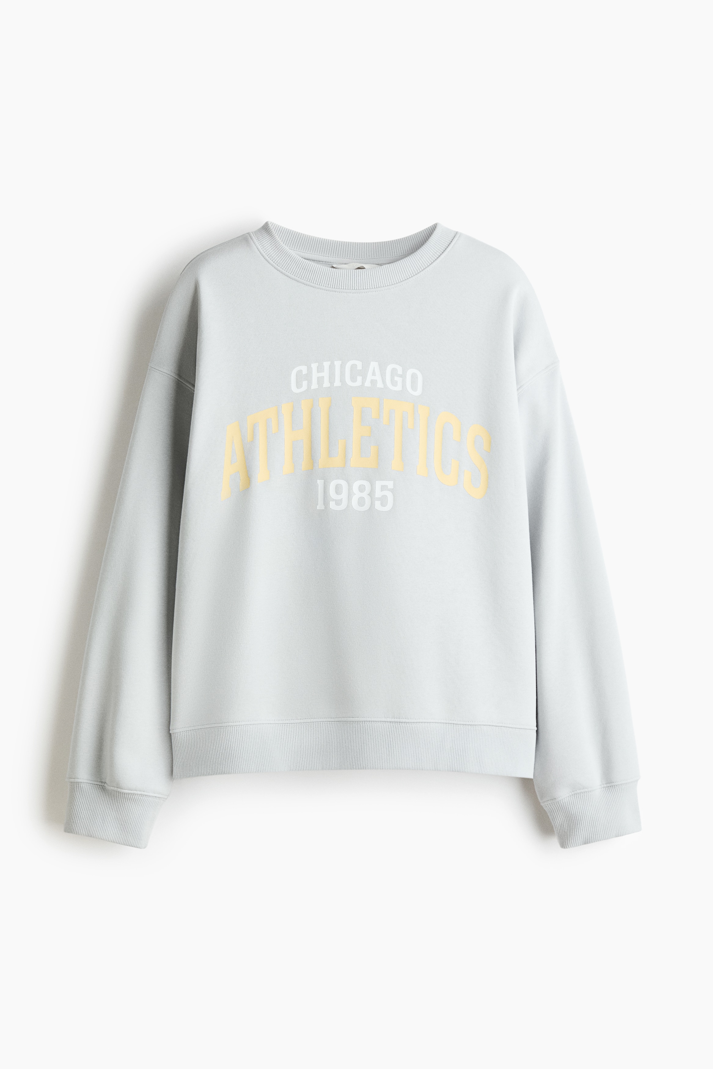Sweatshirt with Text Motif - Light gray/Athletics/Dark gray/Brunch/Orange/Paris/Light turquoise/Art Collective/Cream/Le Club/Light gray melange/NYC/Rust red/Paris/Navy blue/Paris/Olive green/Ce Soir/Burgundy/Running Club/Dark brown/Paris
