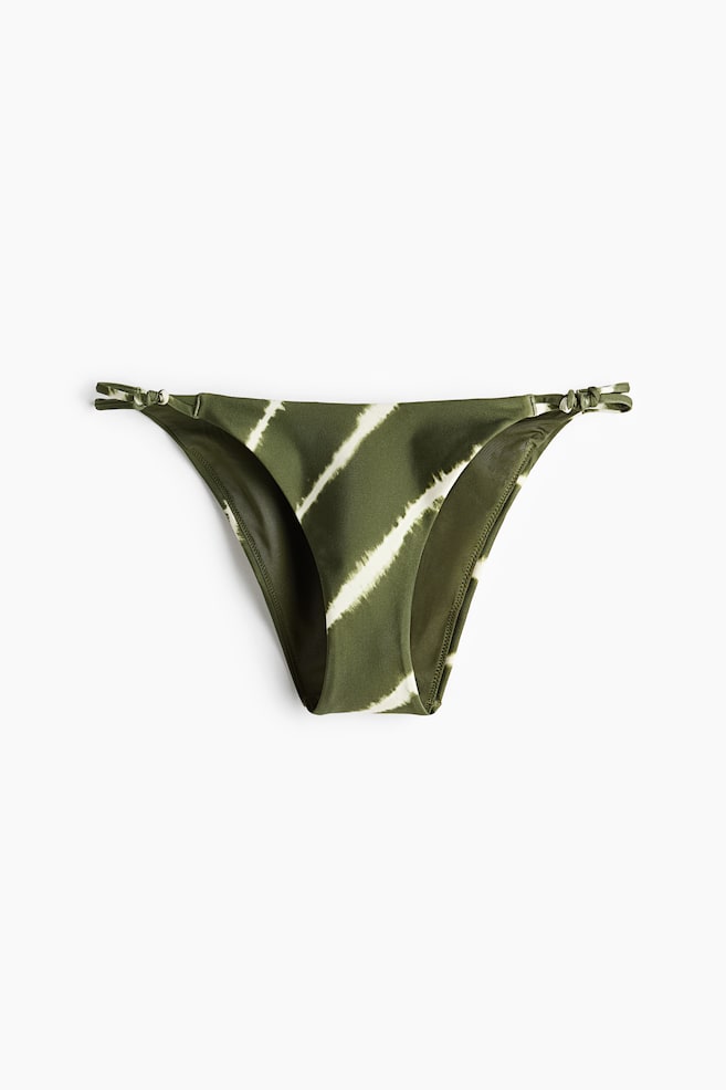 Bikinialsó Cheeky - Sötétzöld/csíkos/Világosbézs/leopárdmintás - 1