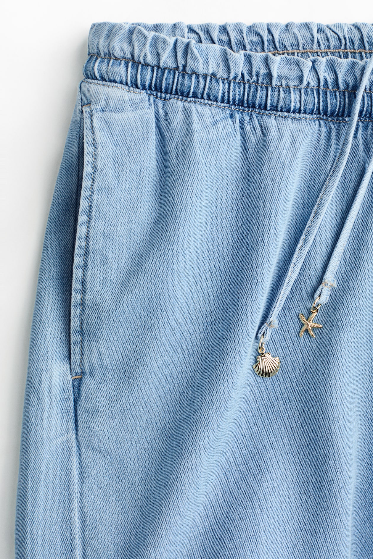 MAMA Denim Drawstring Shorts - image 2