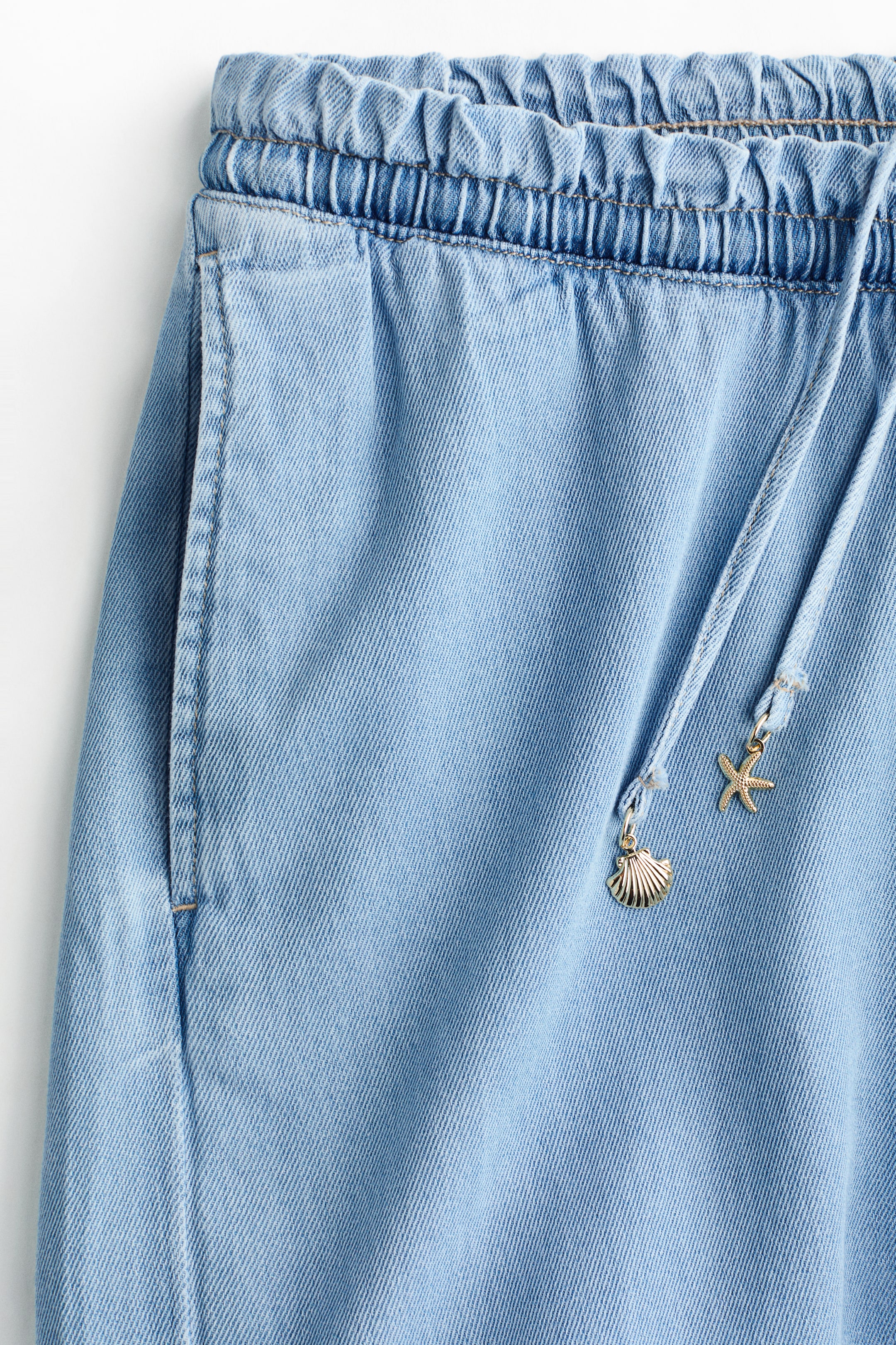 MAMA Denim Drawstring Shorts