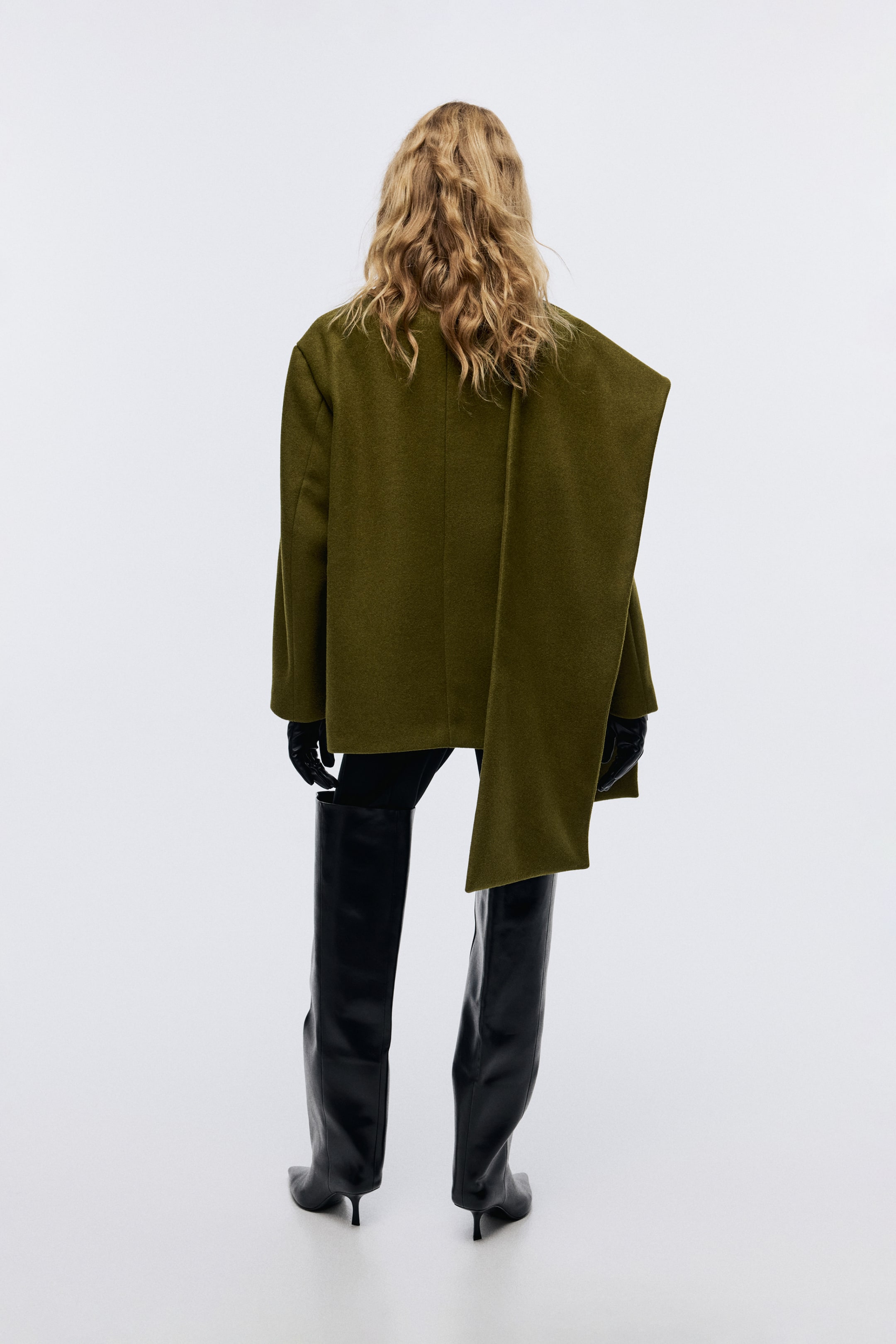 Ampliar la imagen: Abrigo con bufanda - Verde oliva - Ladies | H&M MX 5