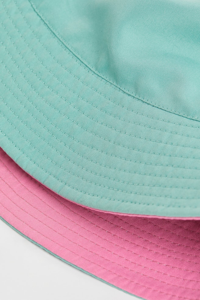 Reversible bucket hat - Light green/Pink - 3