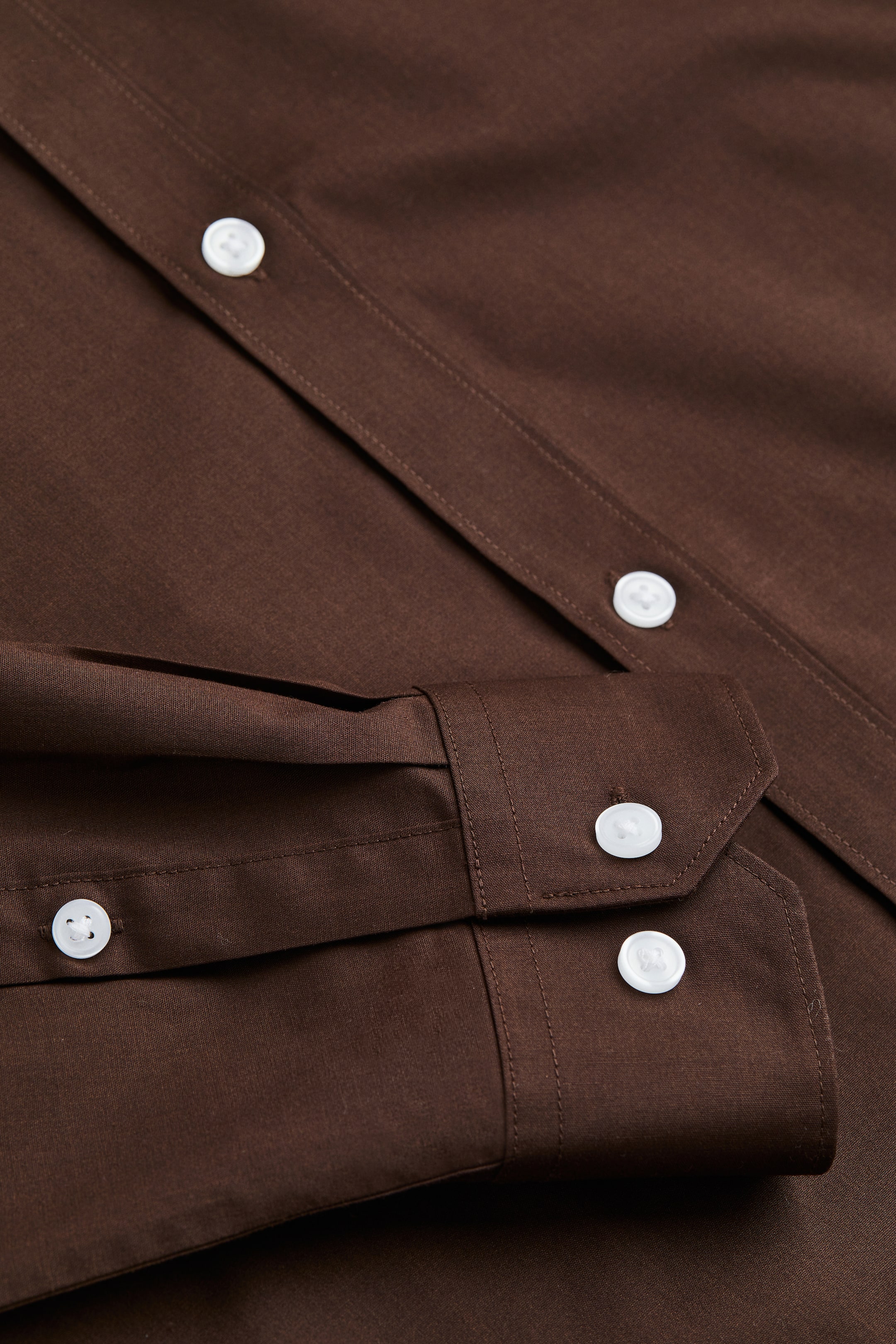 View larger image: Slim Fit Easy-iron shirt - Dark brown - Men | H&M IN 2