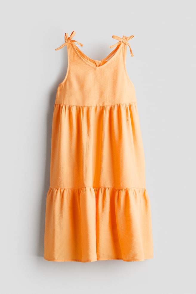 Tiered Dress - Bright orange/Light orange/suns/Blue - 1