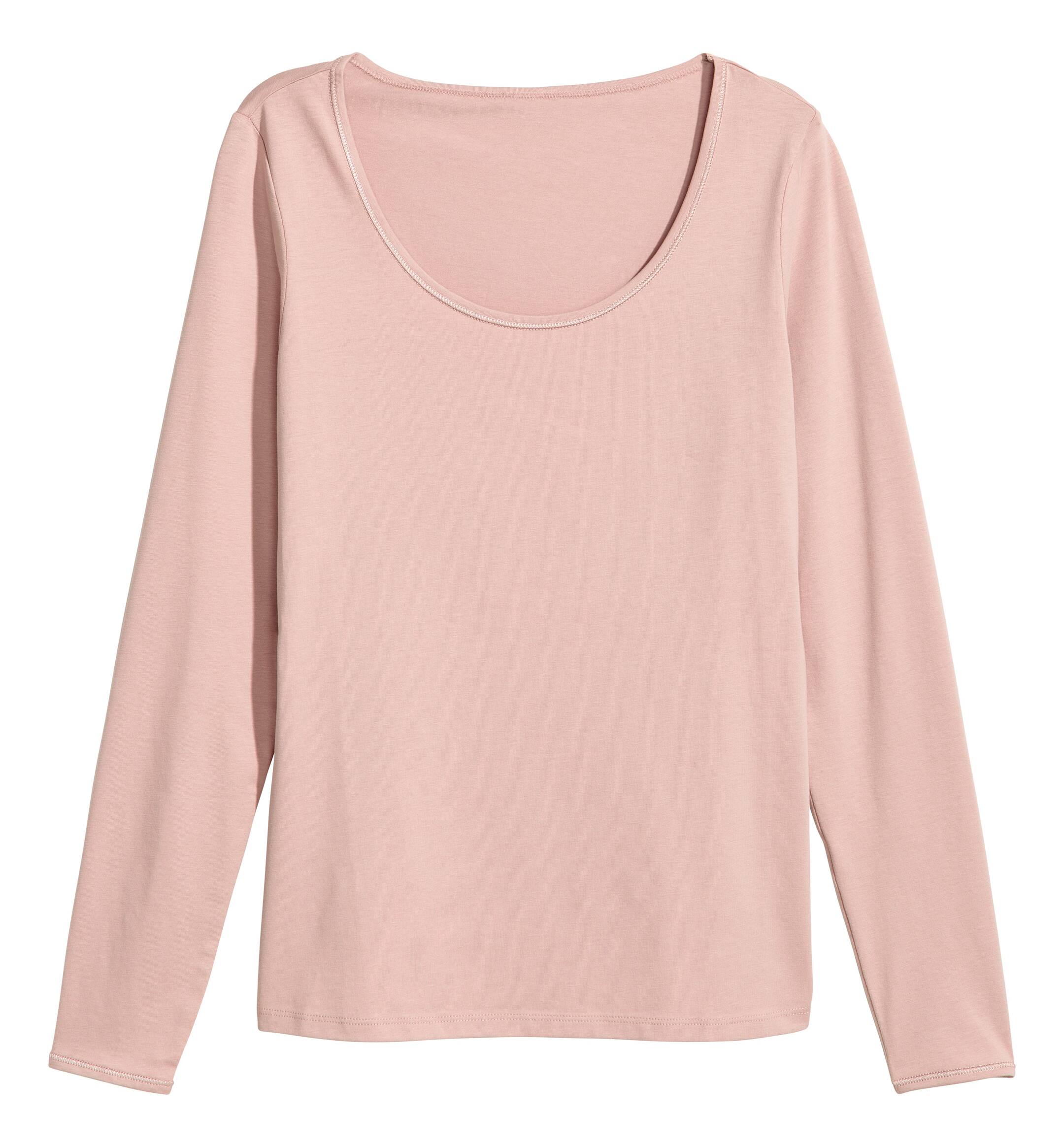 View larger image: Jersey pima cotton top - Old rose - Ladies | H&M GB 1