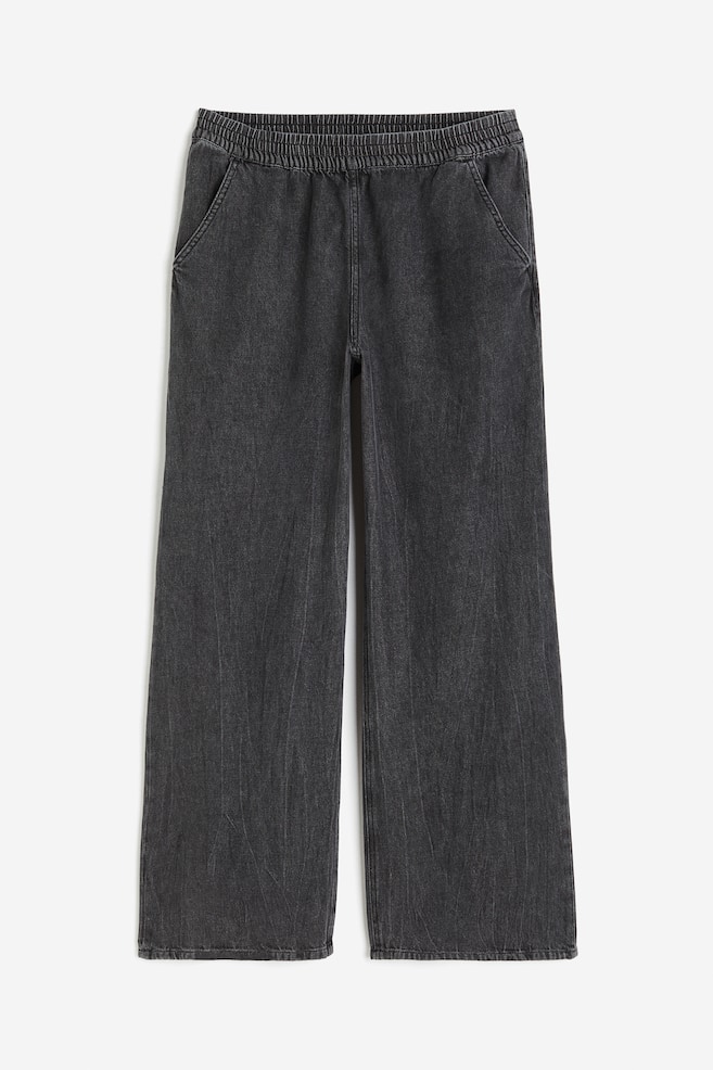 Wide denim joggers - Black/Pale denim blue/Light grey/Light denim blue - 1