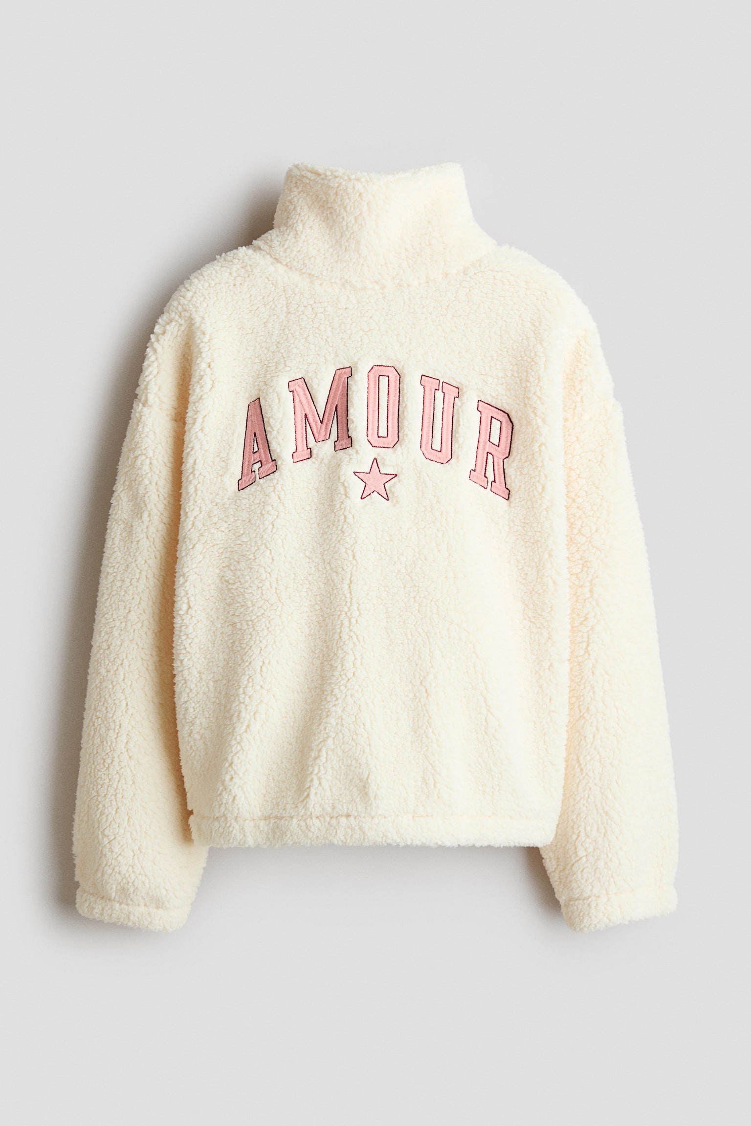 Детская куртка H&M Loose-Fit Teddy Fleece, цвет: Кремовый — фото 6