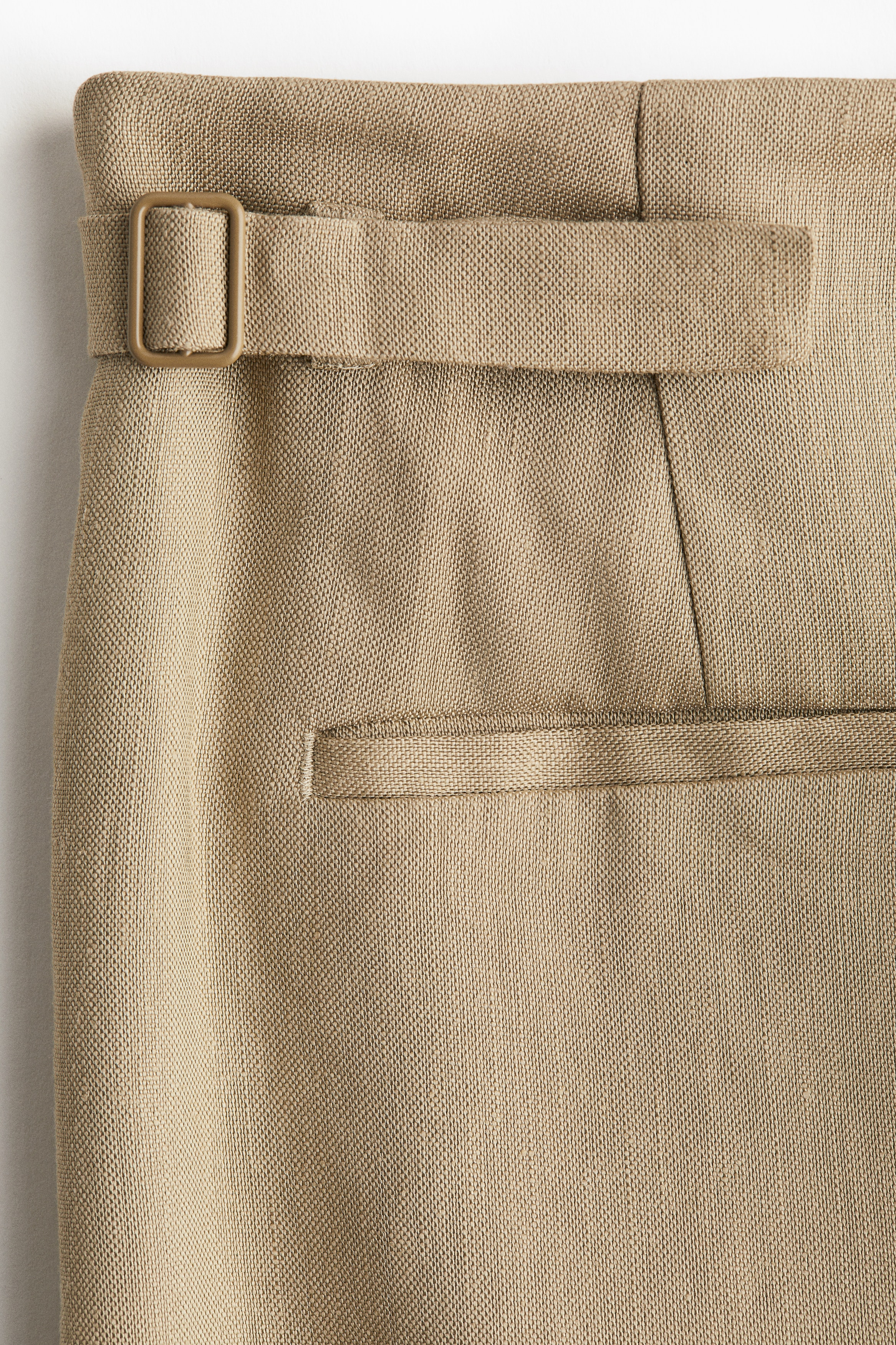 Linen-blend trousers