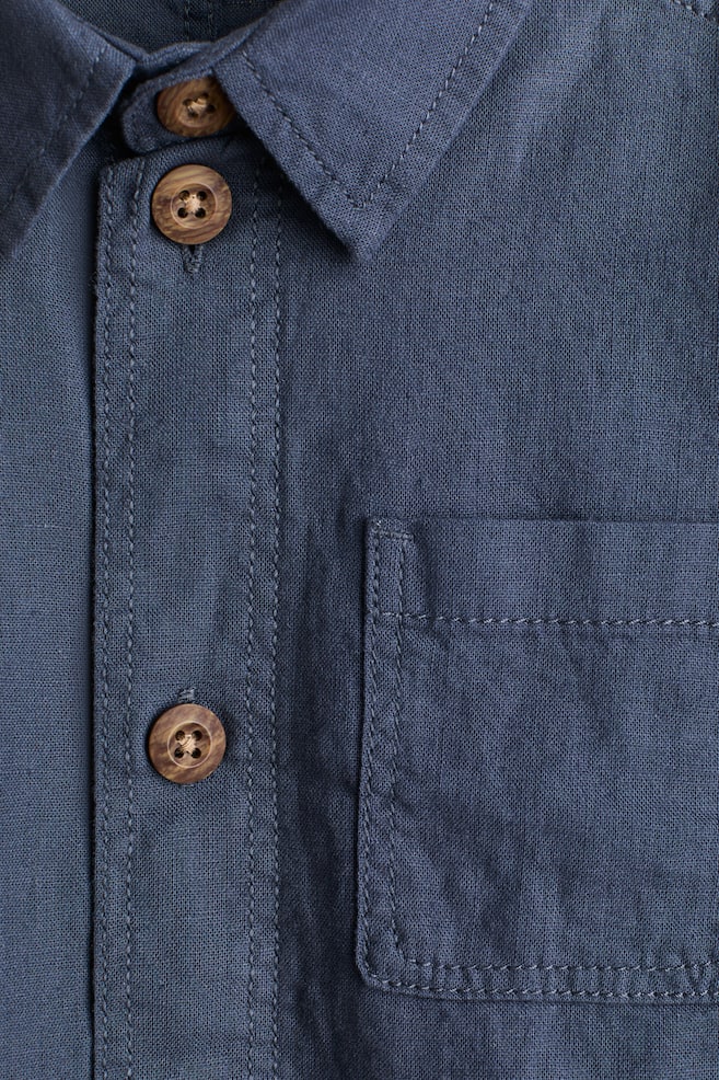 Overshirt aus Leinen-Dunkelblau - 2