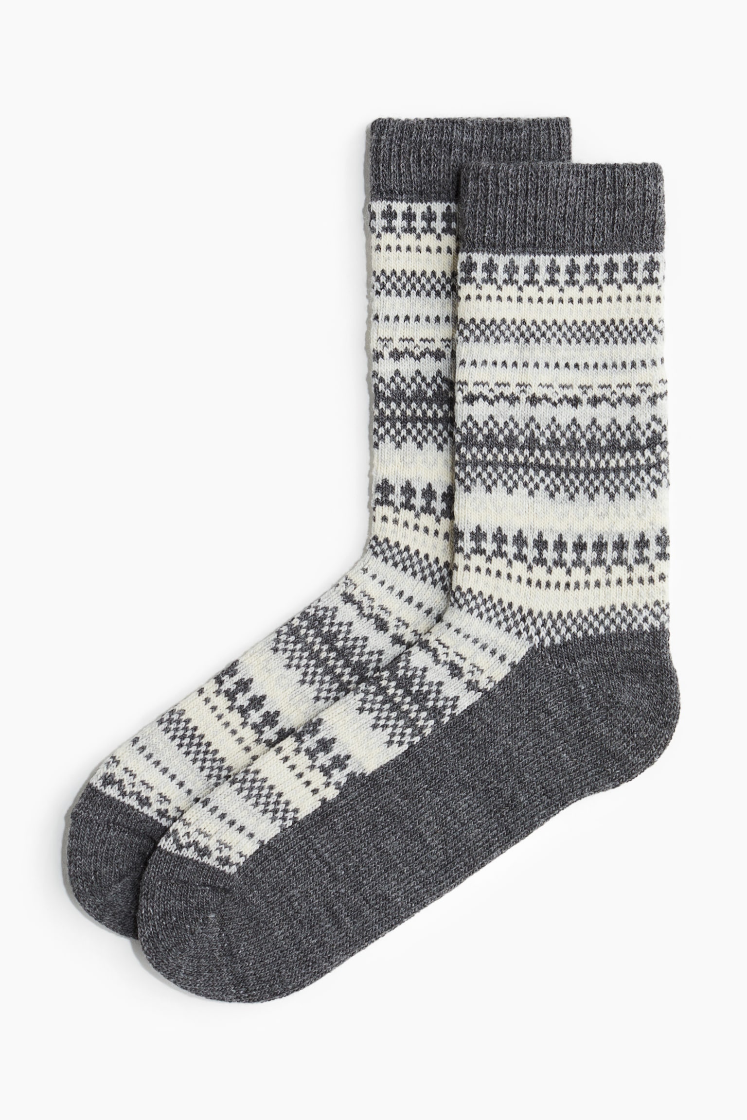 Wool-blend socks - Dark grey/Patterned/Navy blue/Patterned/Brown/Santa's sleigh/Navy blue/Patterned/Burgundy/Patterned - 1