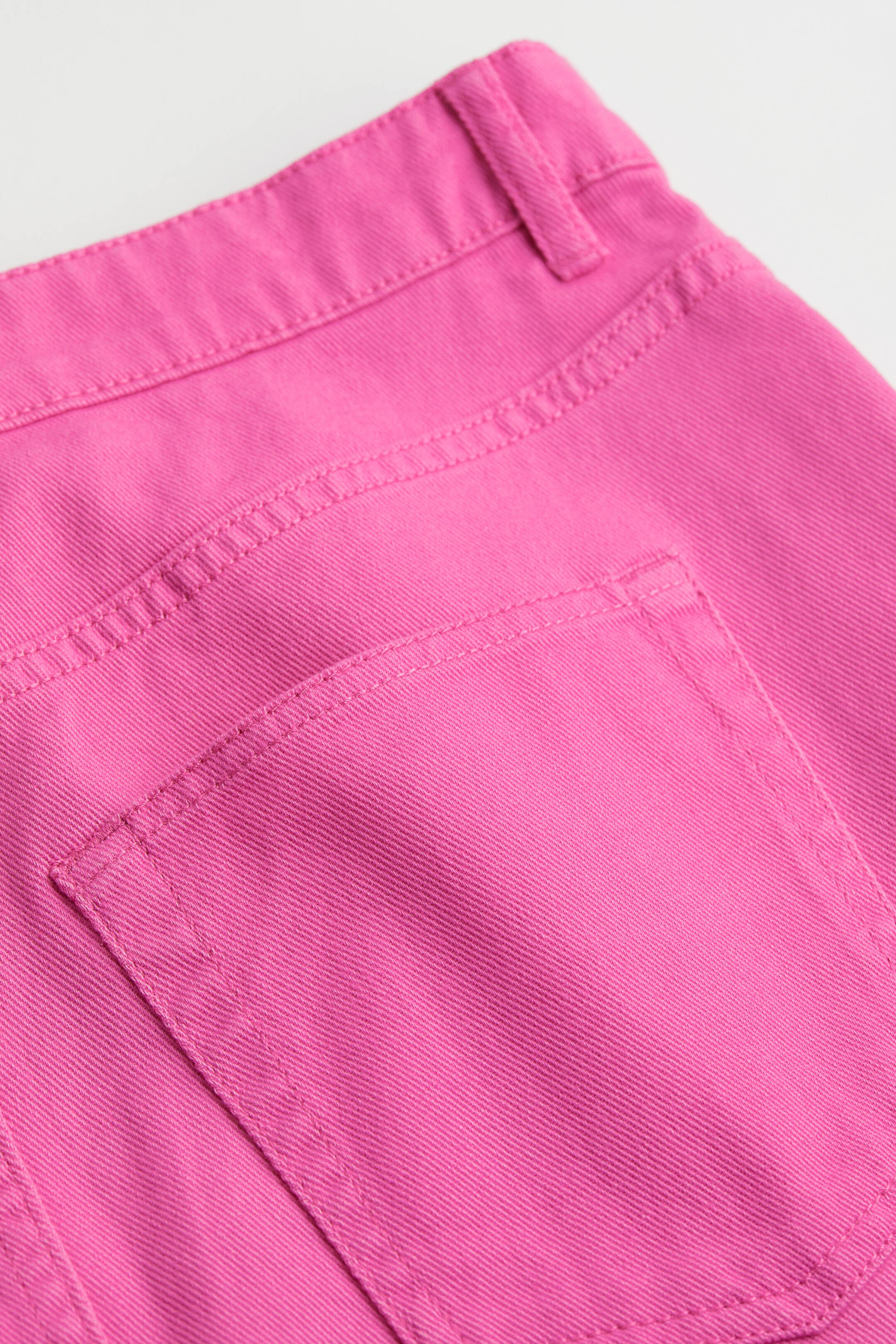 Short twill skirt - Regular waist - Short - Pink - Ladies | H&M GB