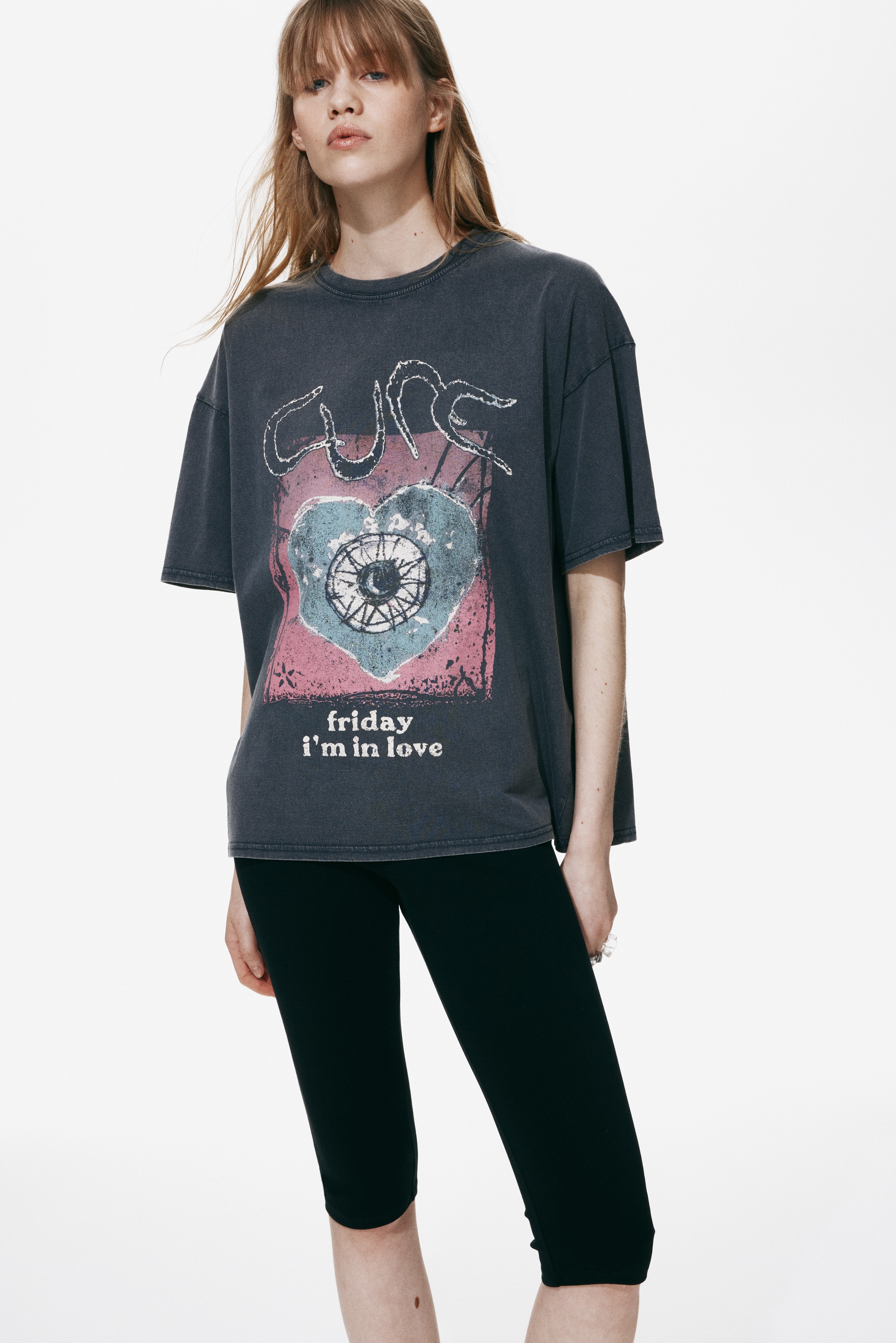 Cure オーバーサイズTシャツ WOW GIRL オーバーサイズTシャツ|HYSTERIC GLAMOUR WOMEN | HYSTERIC