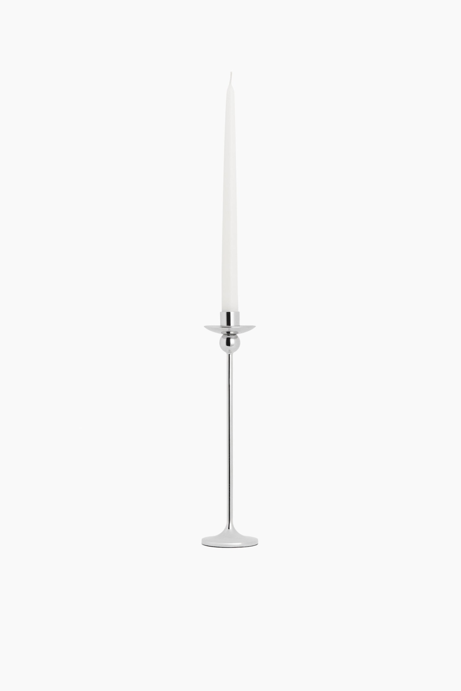 Candelero alto de acero inoxidable - Plateado - 1