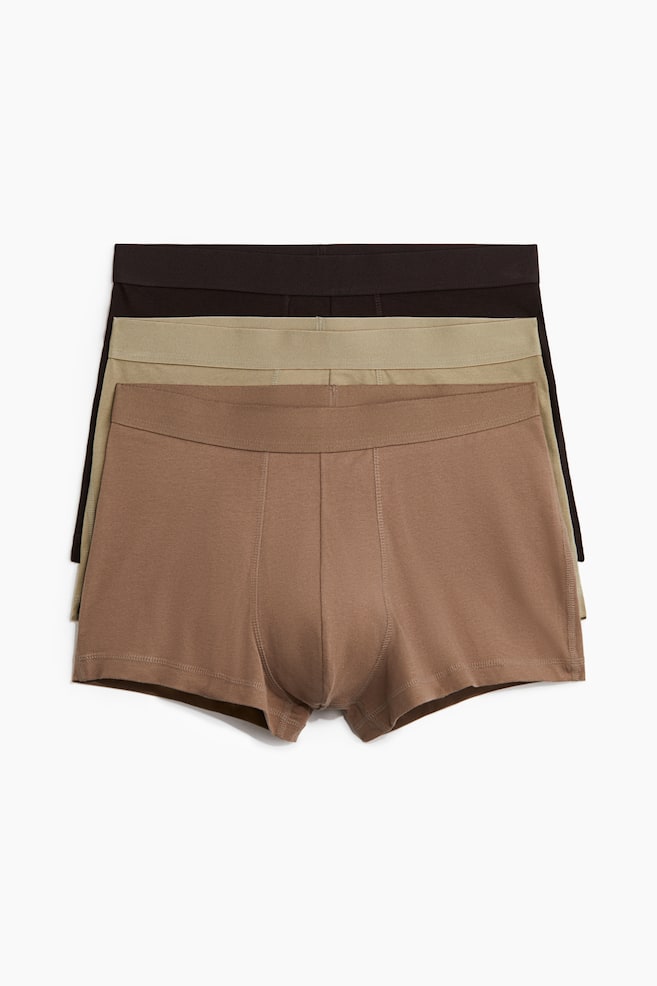 3-pack Short Boxer Briefs with Lycra® - Green/beige/brown/Blue/Green/Red - 1