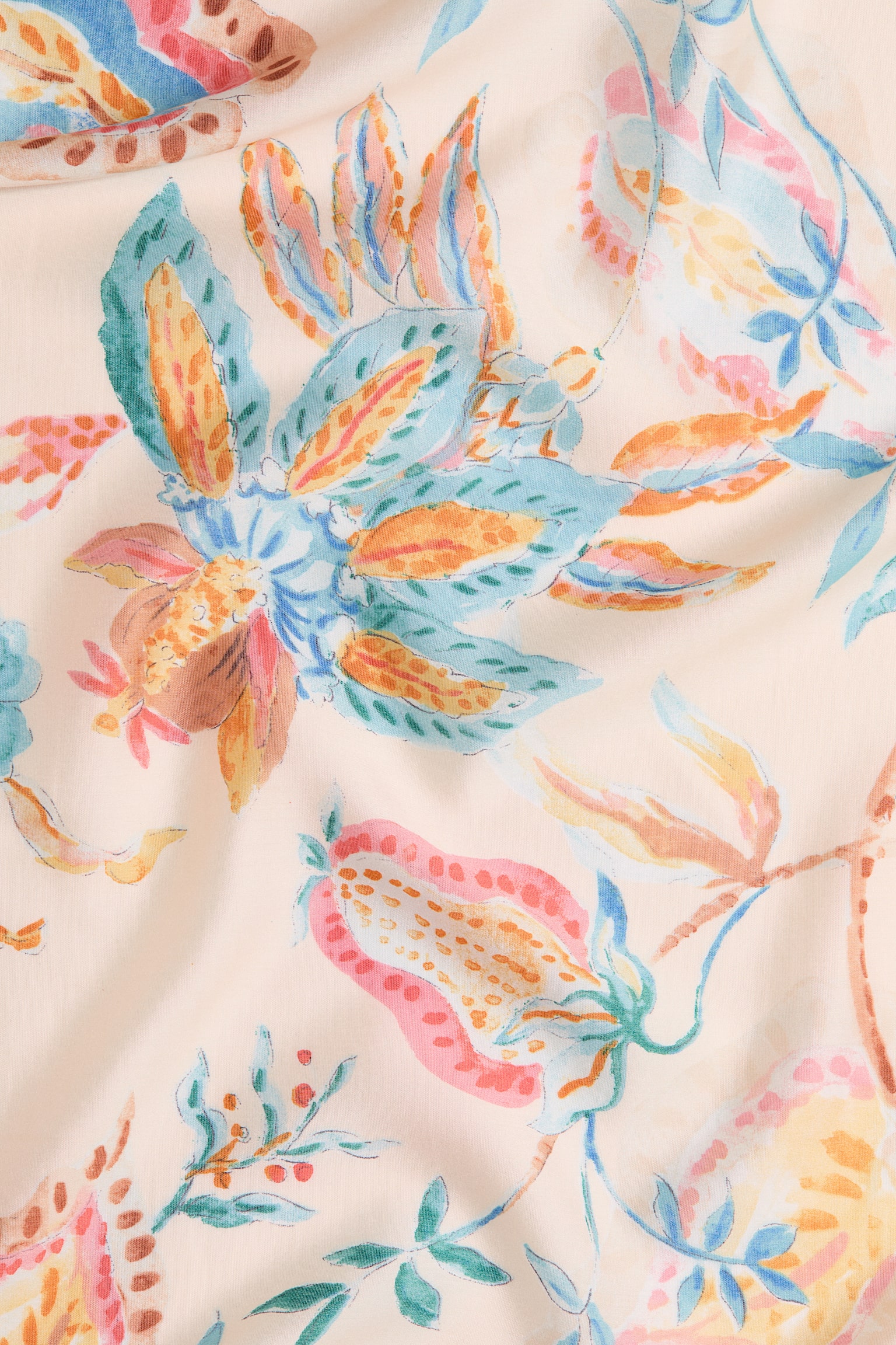 Printed scarf - Light beige/Floral/Brown/Patterned - 2