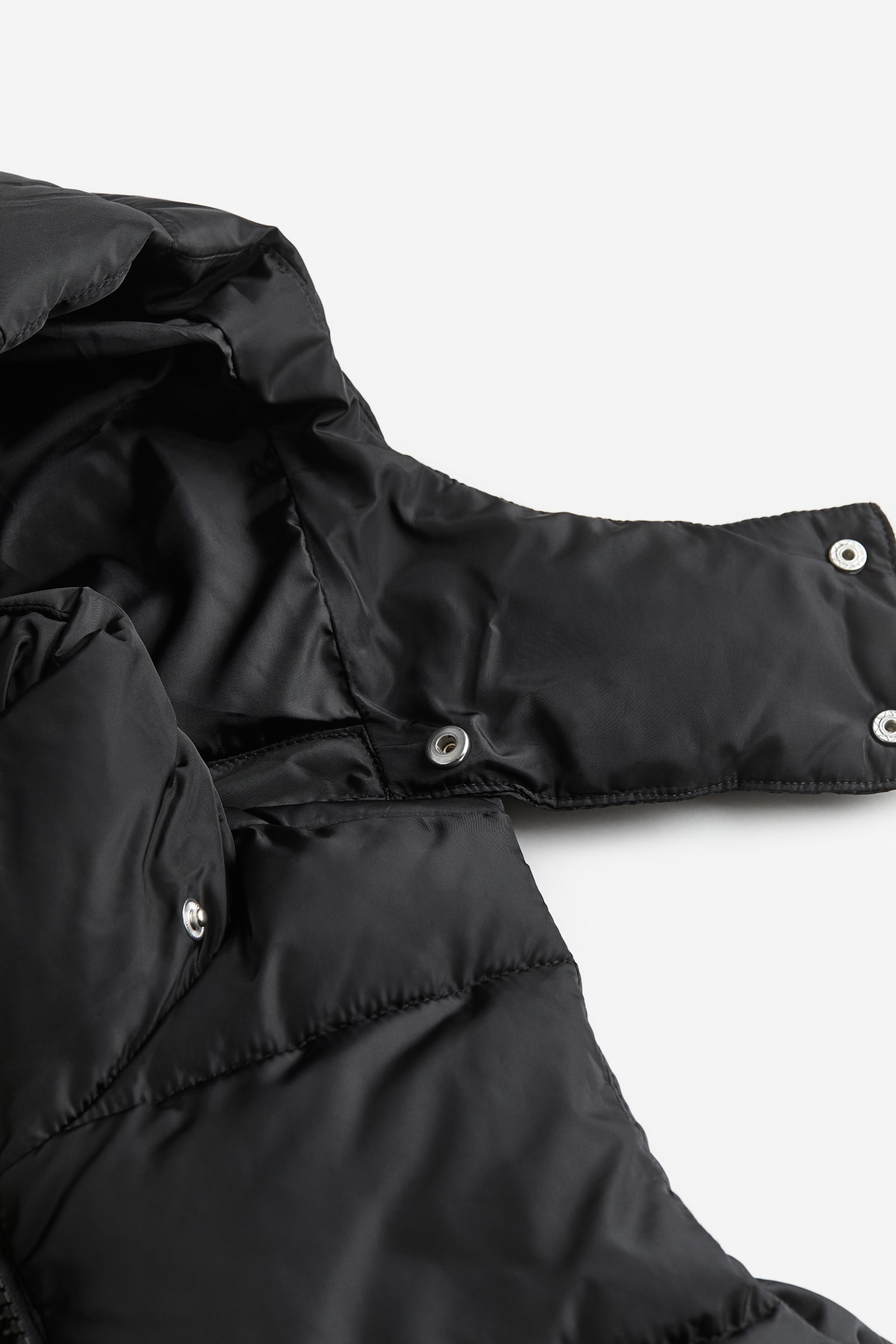 Long Puffer Vest - Black - 2