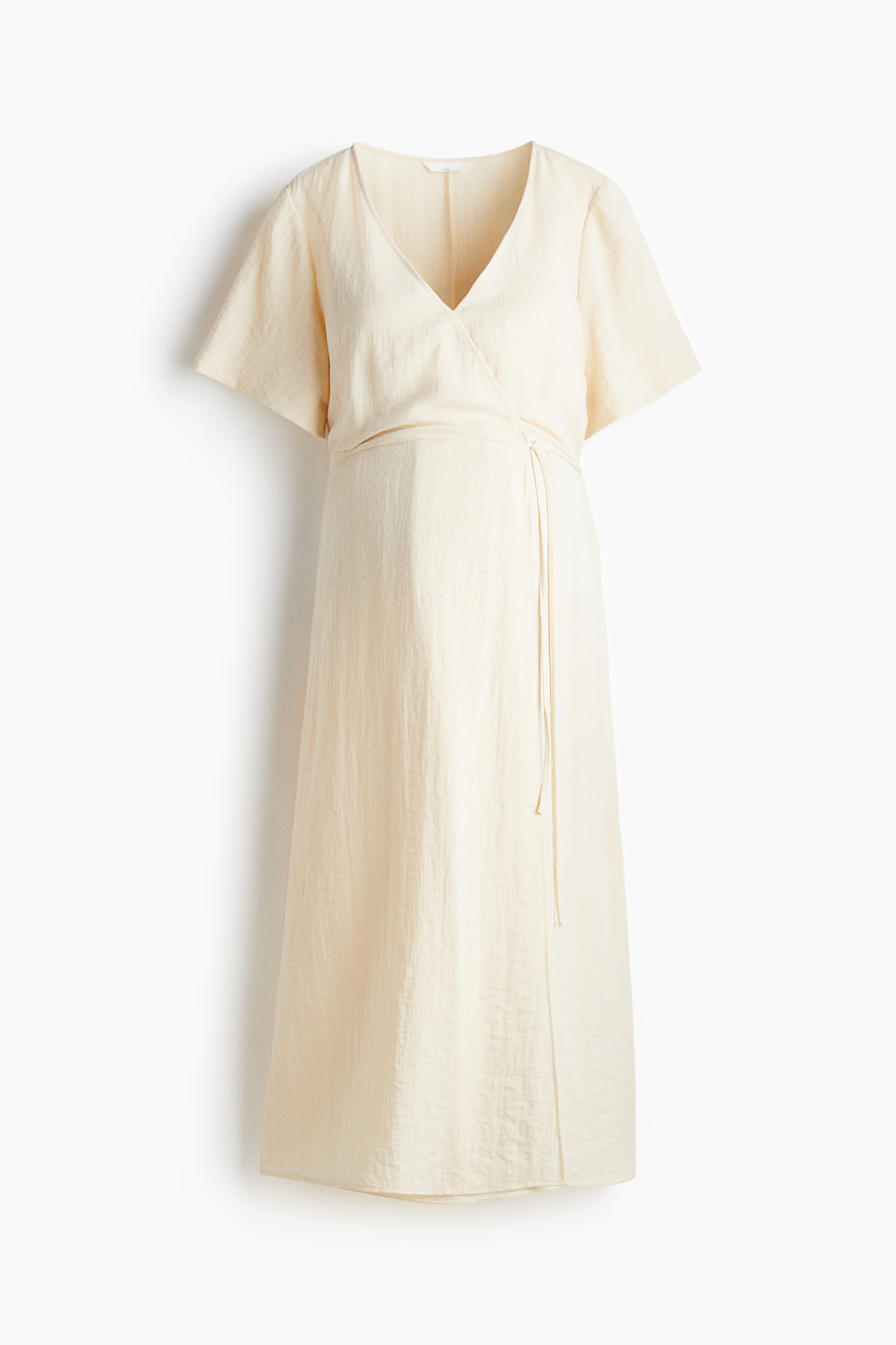 MAMA Robe d'allaitement croisée - Crème/Noir