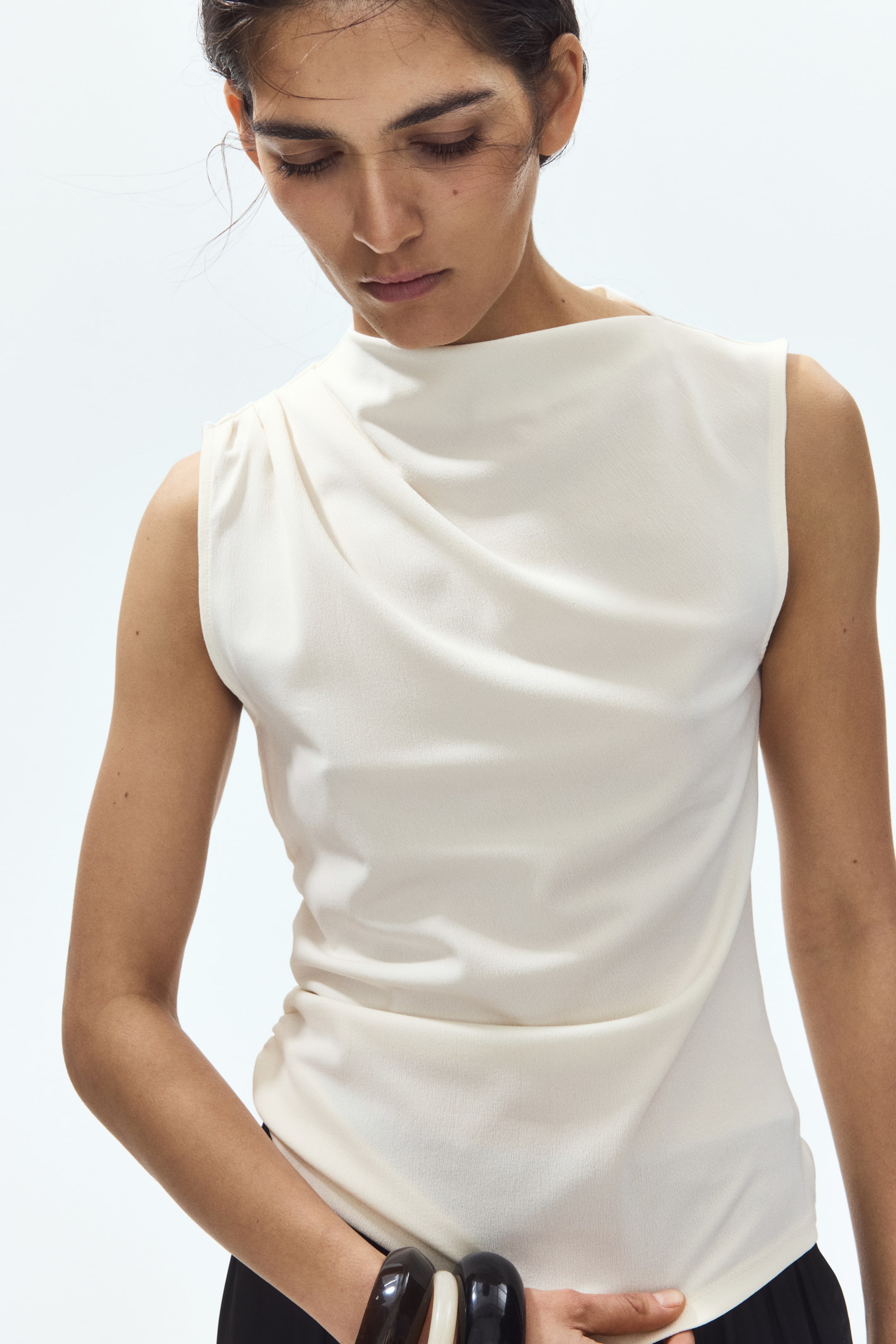 Draped Crinkled Top