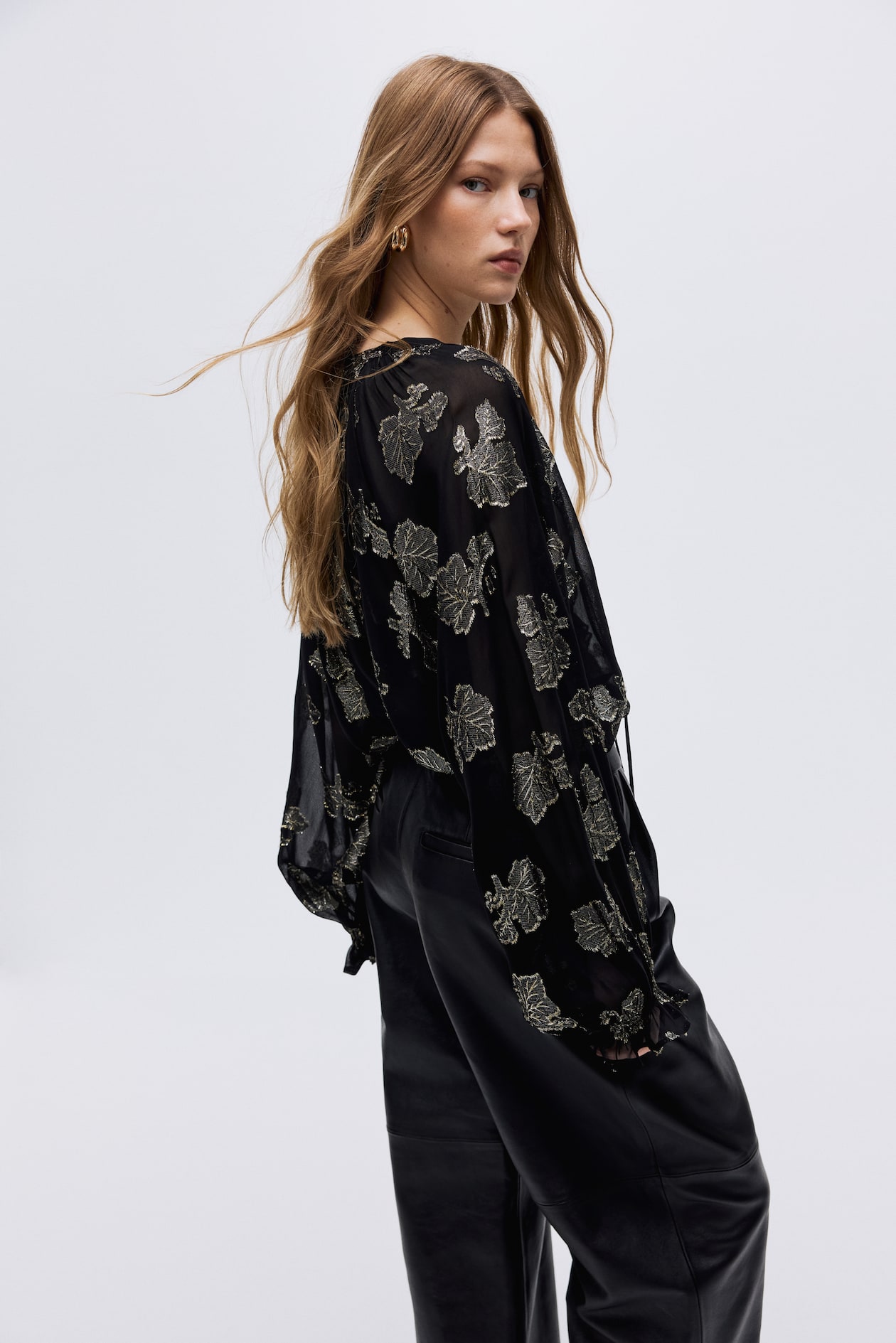 Jacquard-Weave Blouse - image 5