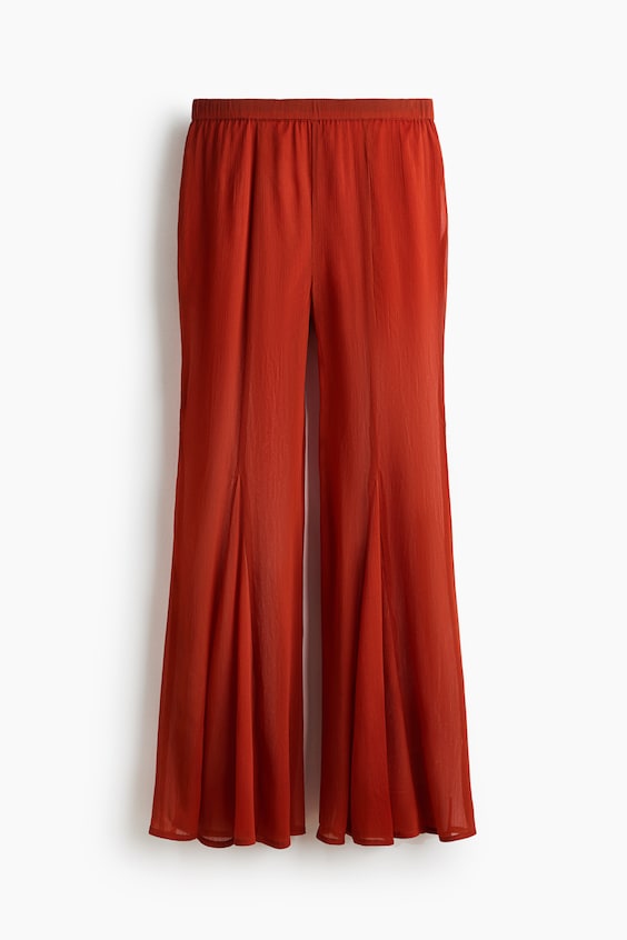 Женские брюки H&M Flared Crinkled Pants