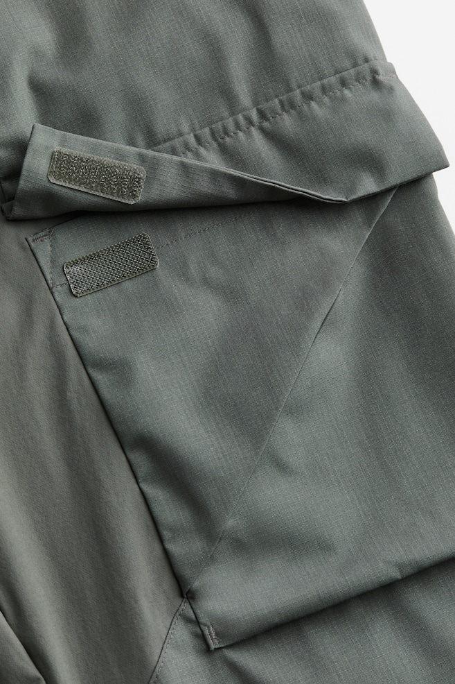 Water-repellent outdoor trousers - Dark khaki green/Black - 5