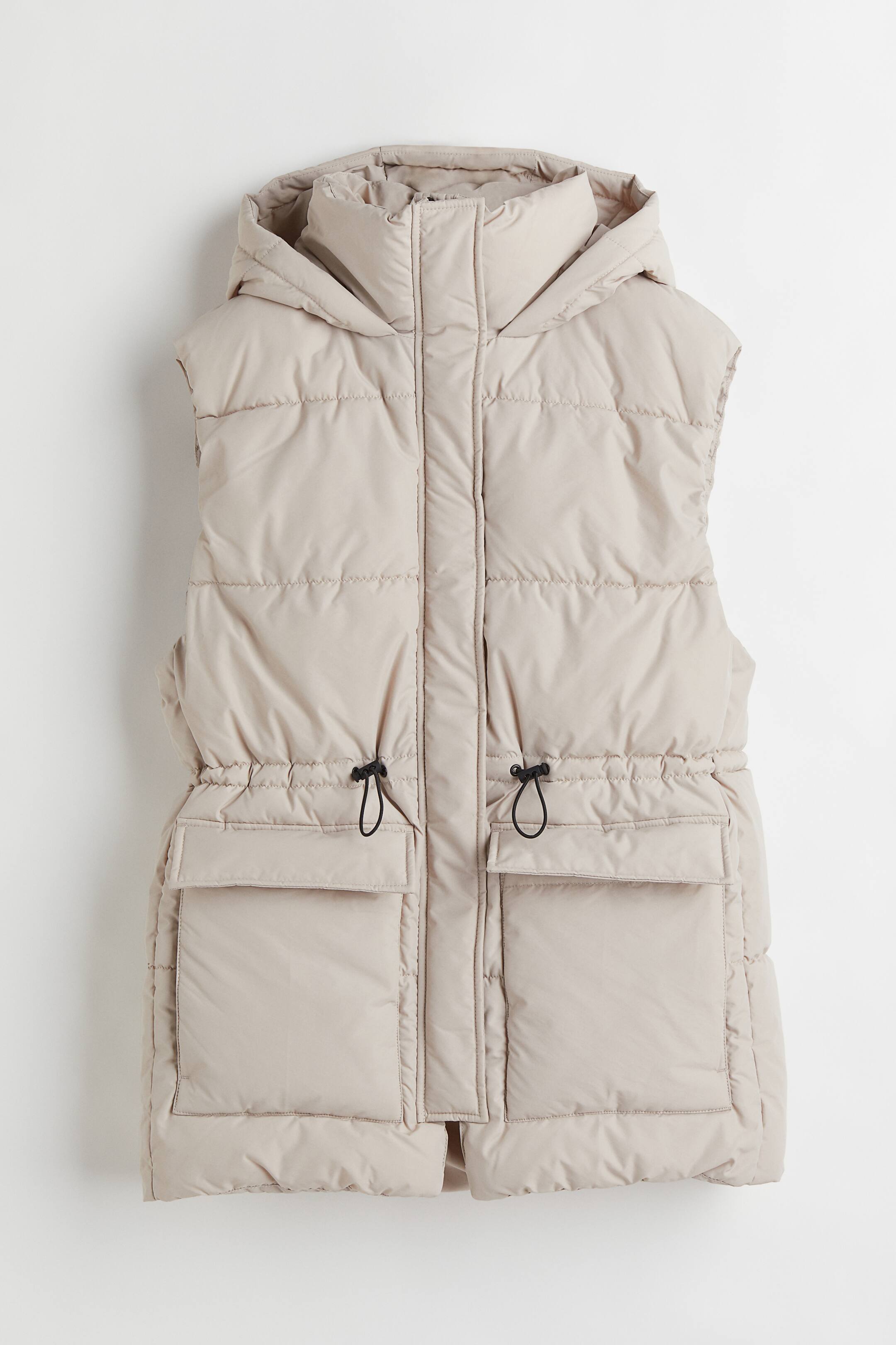 View larger image: Hooded padded gilet - Light beige - Ladies | H&M 1