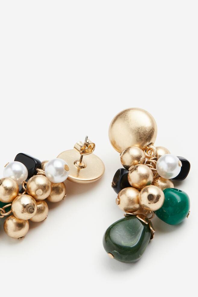 Pendant earrings - White/White/Gold-coloured - 4