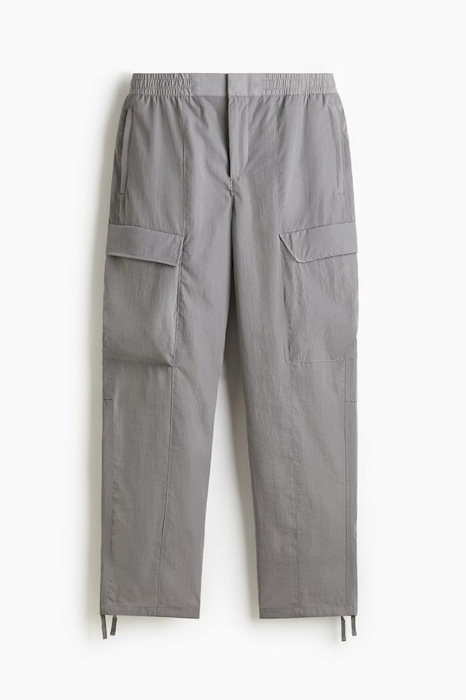 Relaxed Fit Nylon cargo trousers - Grey/Steel blue - 1