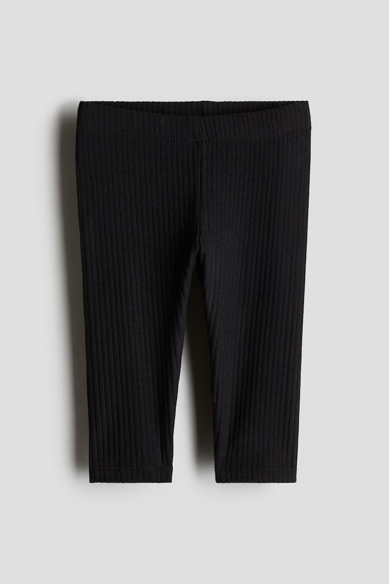Ribbed cotton leggings