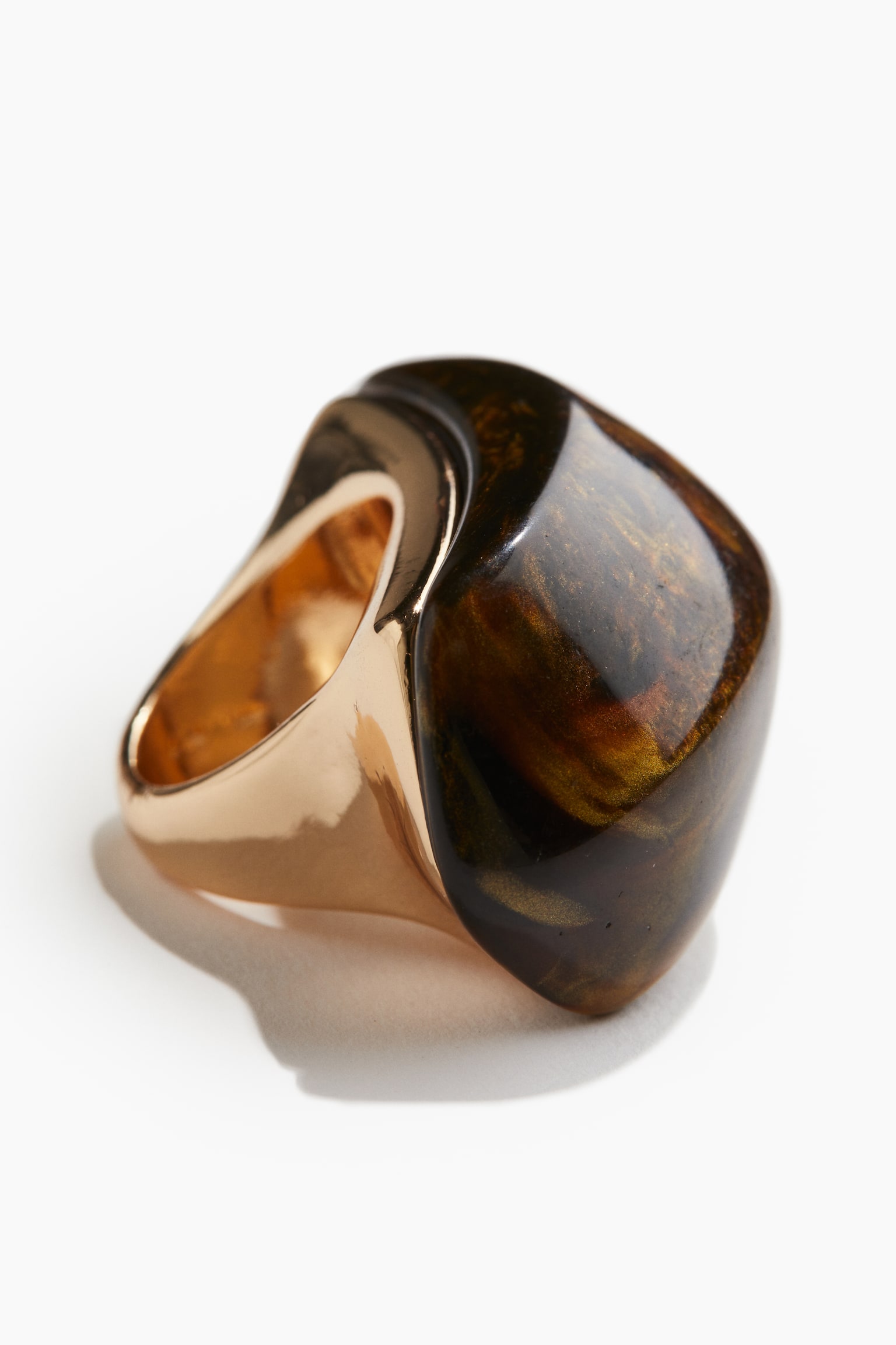 Statement ring - Dark brown - 2