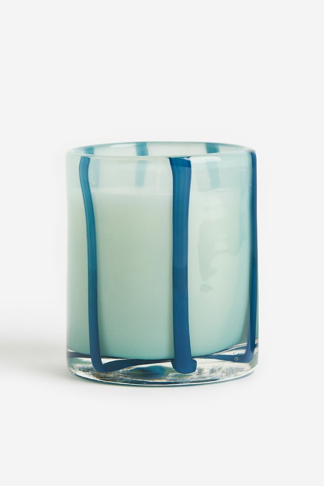 Scented candle in glass holder - Turquoise/Evergreen Forest - 1
