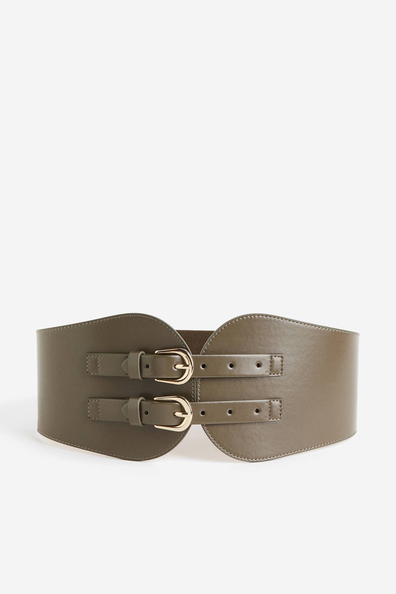 Cintura a corsetto - Verde kaki scuro