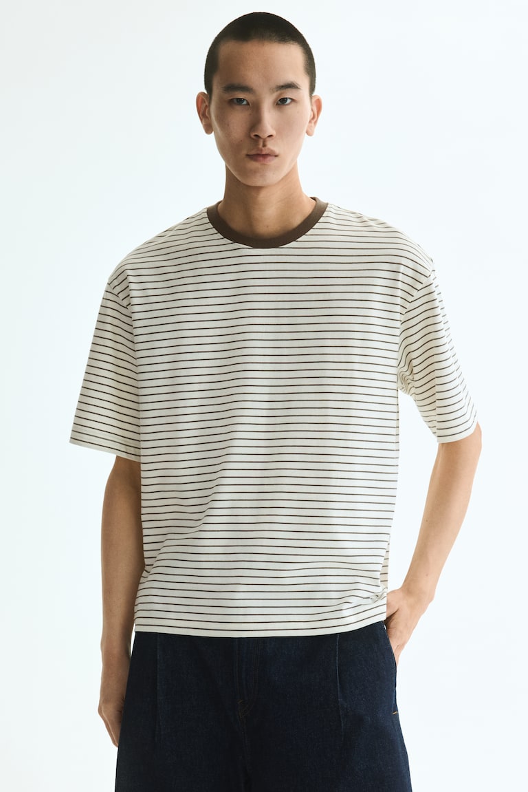 Pamučna majica četvrtastog kroja Relaxed Fit