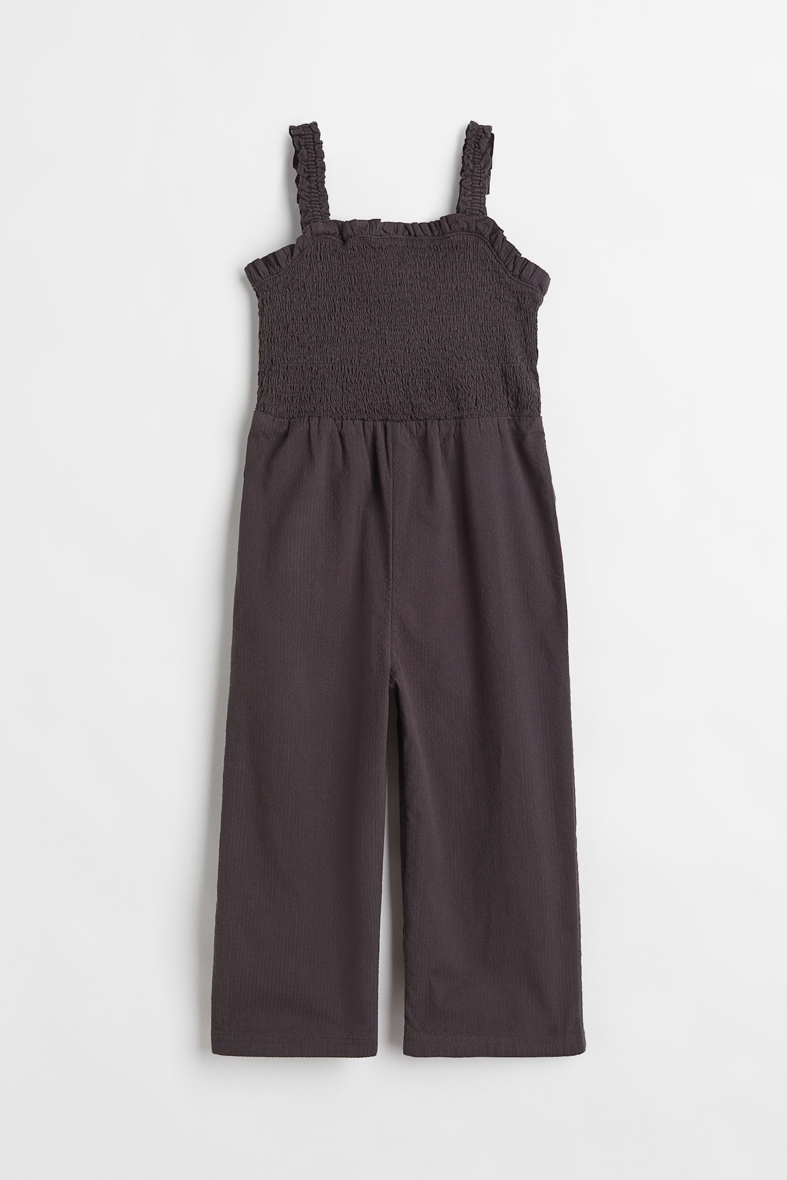 Smocked Jumpsuit - Dark grey - 1