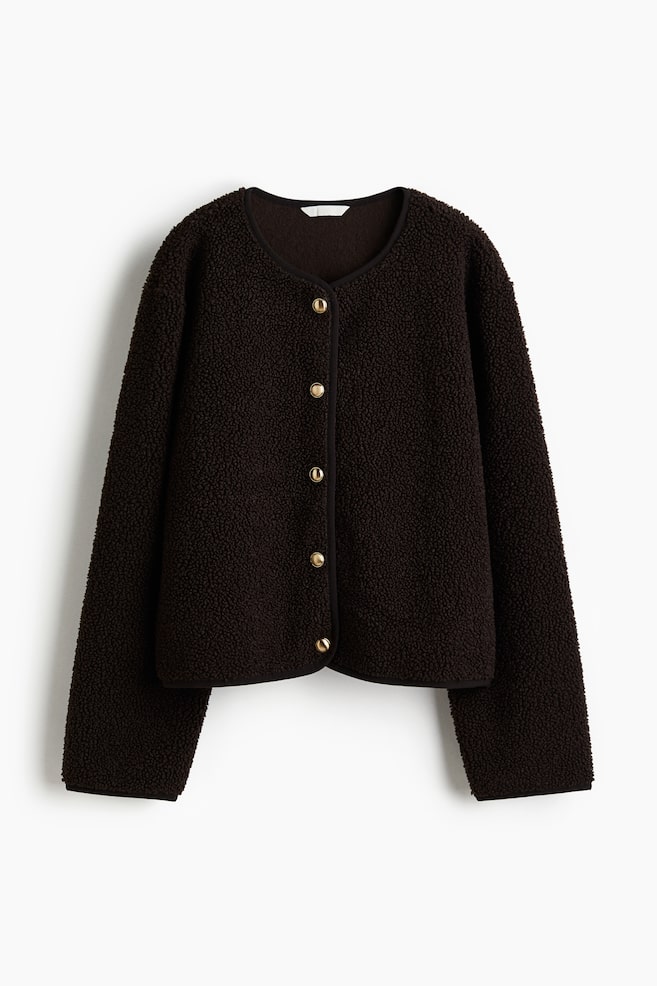 Teddy jacket - Dark brown/Light beige/Dusty beige - 1
