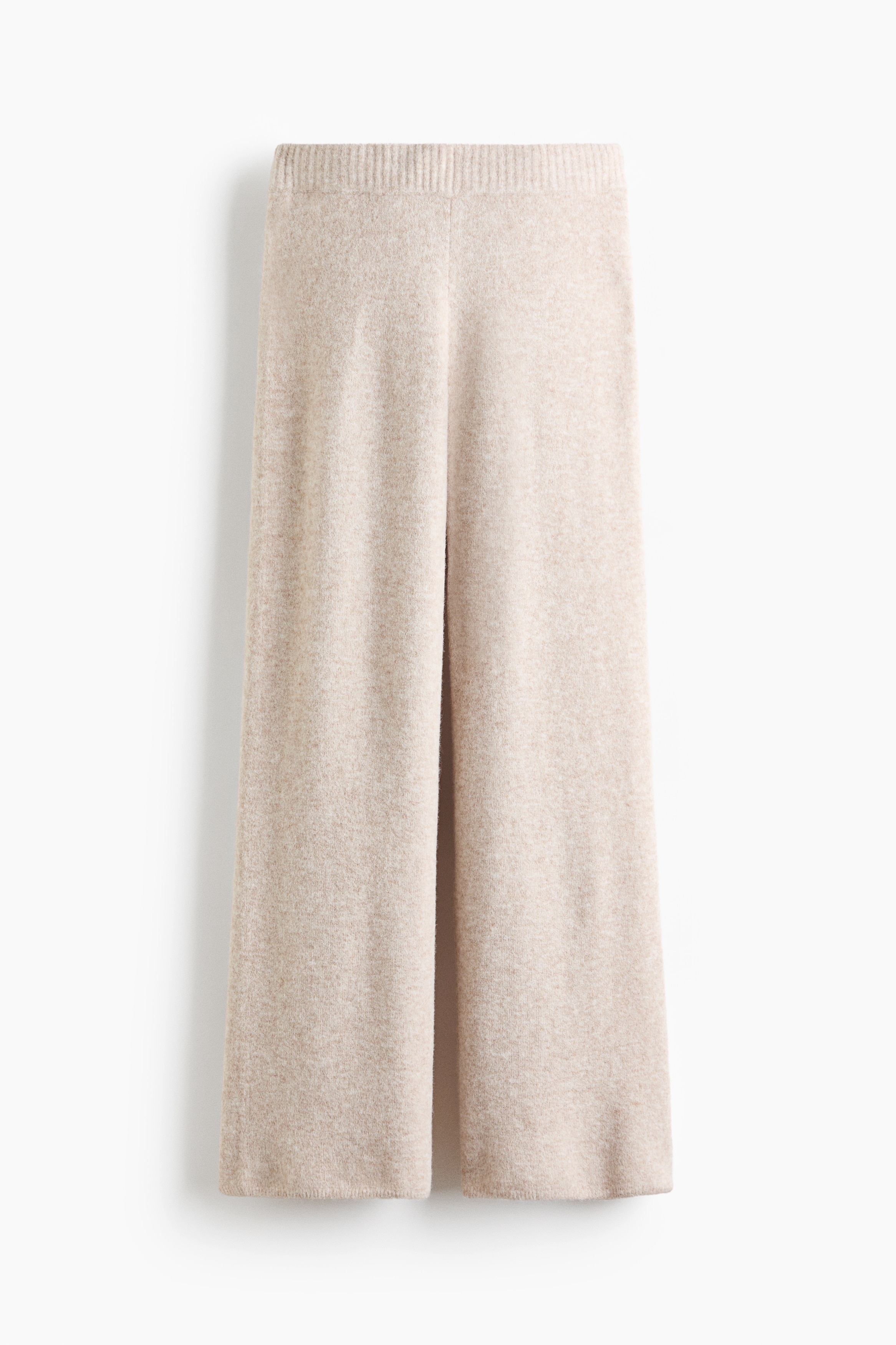 Wide knitted trousers - Light beige marl/Burgundy/Dusty brown/Dark brown/Navy blue/Light beige marl
