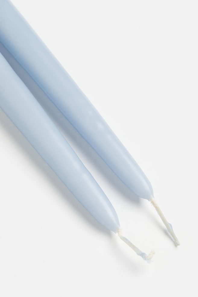 2-pack tapered candles - Light blue/Greige/White/Dark beige/dc/dc/dc - 2